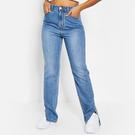 Lavado medio - I Saw It First - ISAWITFIRST High Waisted Split Hem Jeans - 4