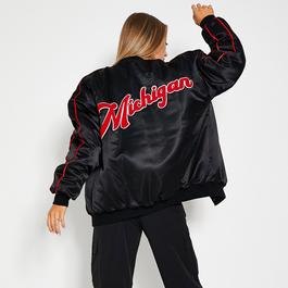 flight jacket type ISAWITFIRST Oversized Satin Bomber Jacket