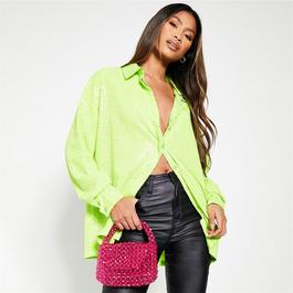 cups polo-shirts Tracksuit ISAWITFIRST Oversized Sequin Shirt