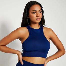 ISAWITFIRST Satin Tie Front Puff Sleeve Crop Blouse ISAWITFIRST Seamless Racer Neck Active Crop Top