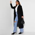 ISAWITFIRST Wool Lined Button Up Longline Coat