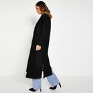 Negro - I Saw It First - ISAWITFIRST Wool Lined Button Up Longline Coat - 2