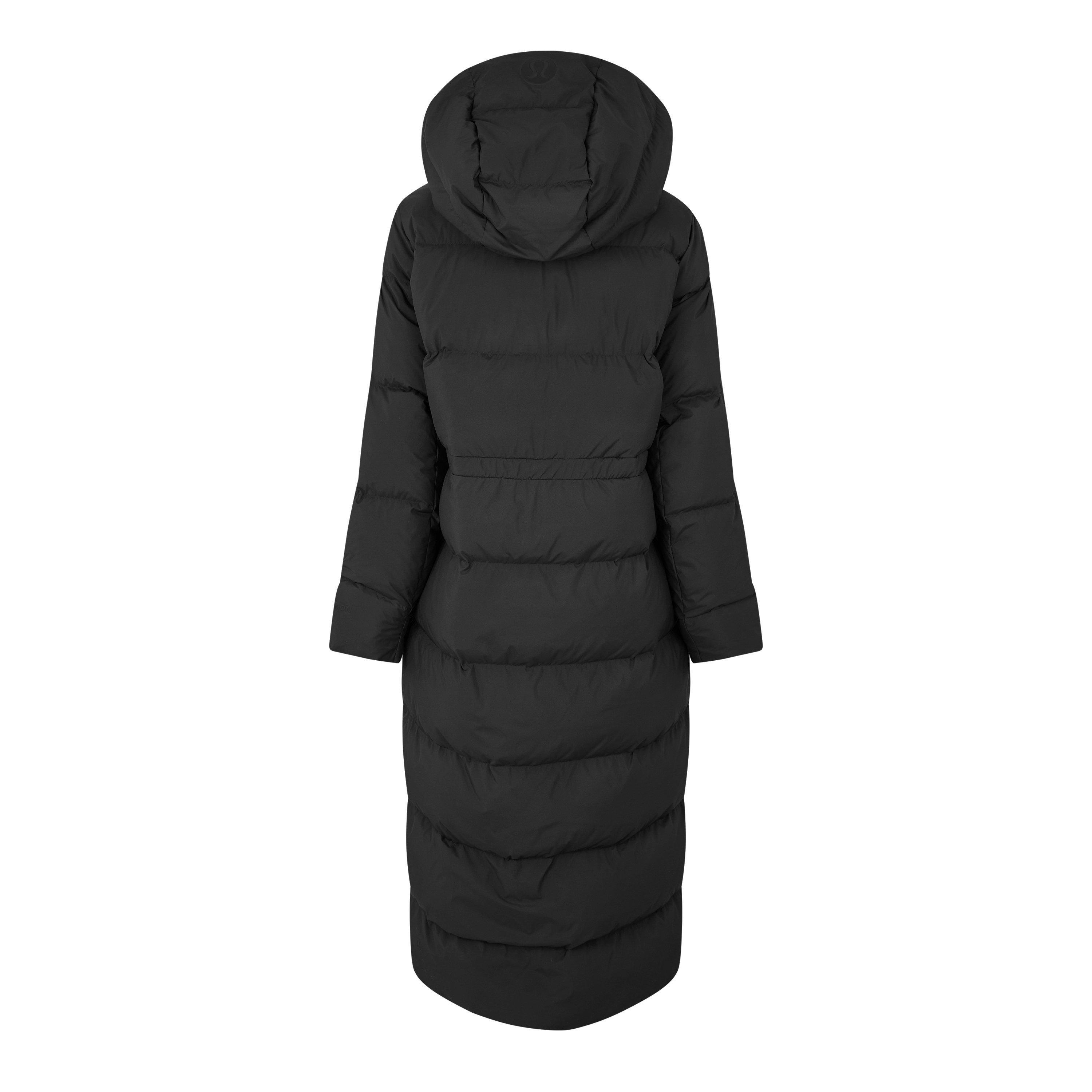 Black - Lululemon - Women's Wunder Puff Long Goose Down Windproof Detachable Hood Relaxed Fit Puffer Jacket - 6