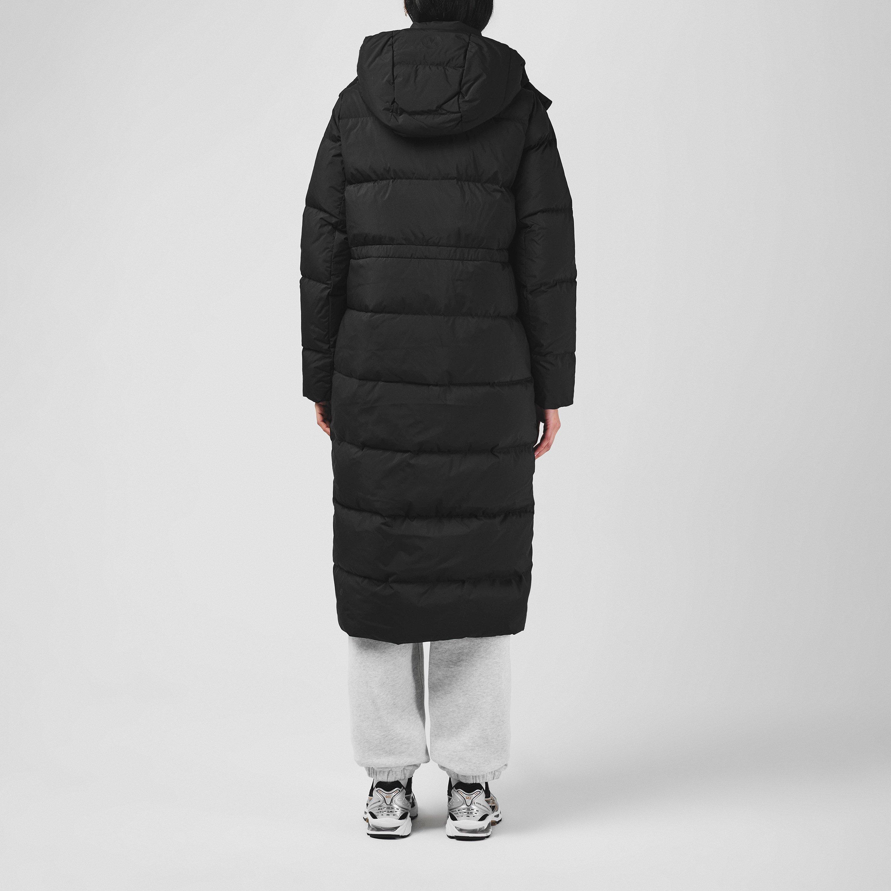 Black - Lululemon - Women's Wunder Puff Long Goose Down Windproof Detachable Hood Relaxed Fit Puffer Jacket - 3