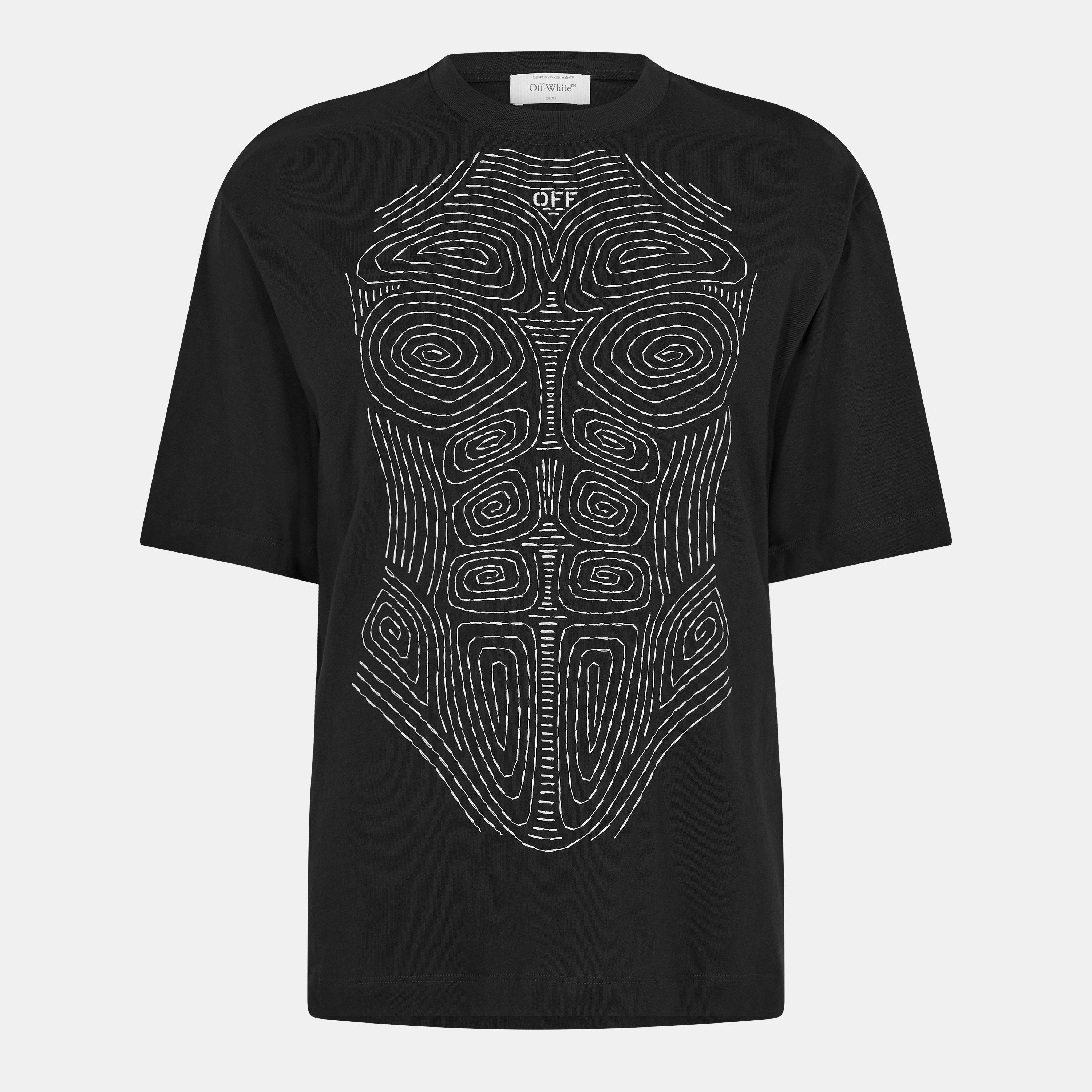 Blk/Wht 1001 - Off White - Men's Stitch Short Sleeve Contrast Stitch T-Shirt - 1
