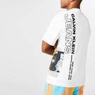 YAF blanc - Nike Running Tall Miler T-shirt Bleu - MULTI LAYERED PHOTOPRINT TEE - 4