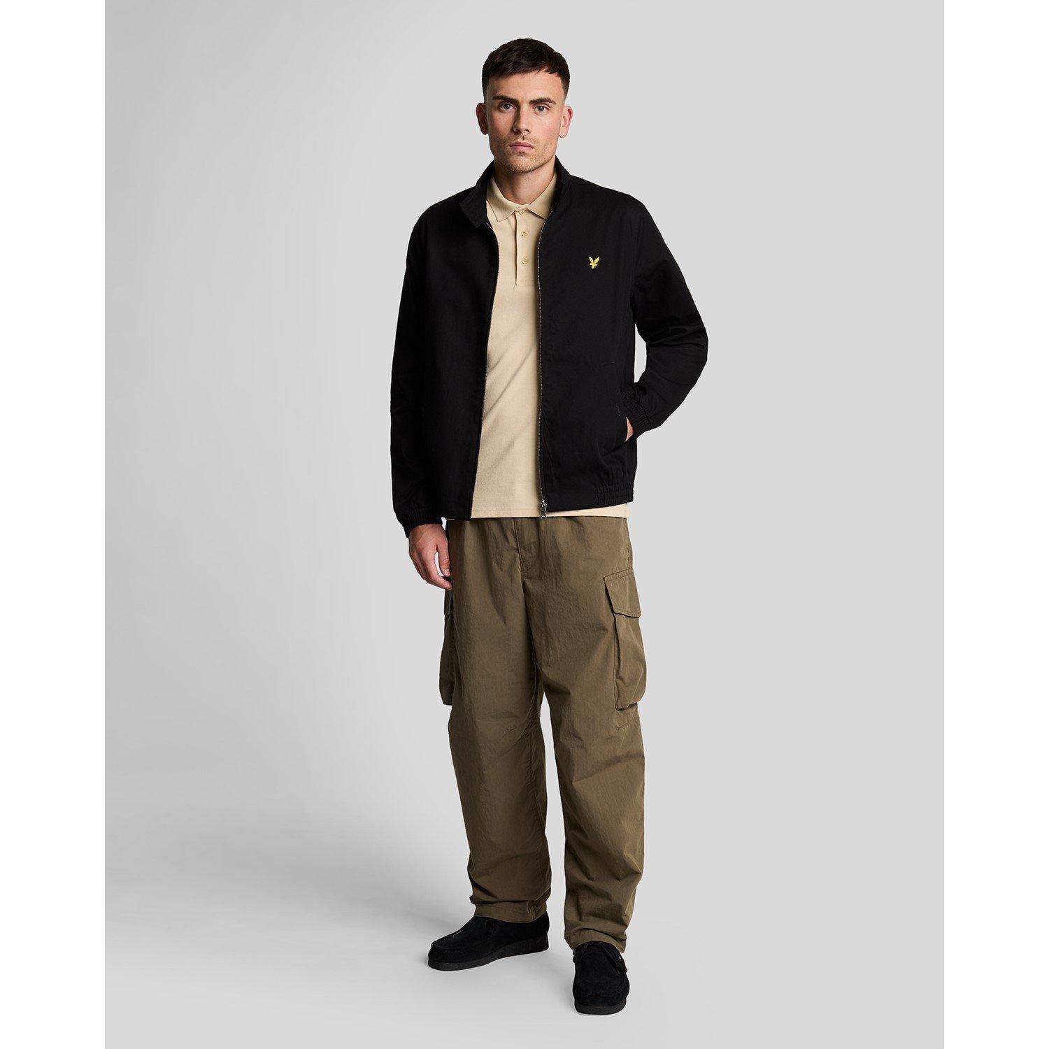 Black Z865 - Lyle and Scott - Men's  Long Sleeve Zip Harrington Jacket - 4