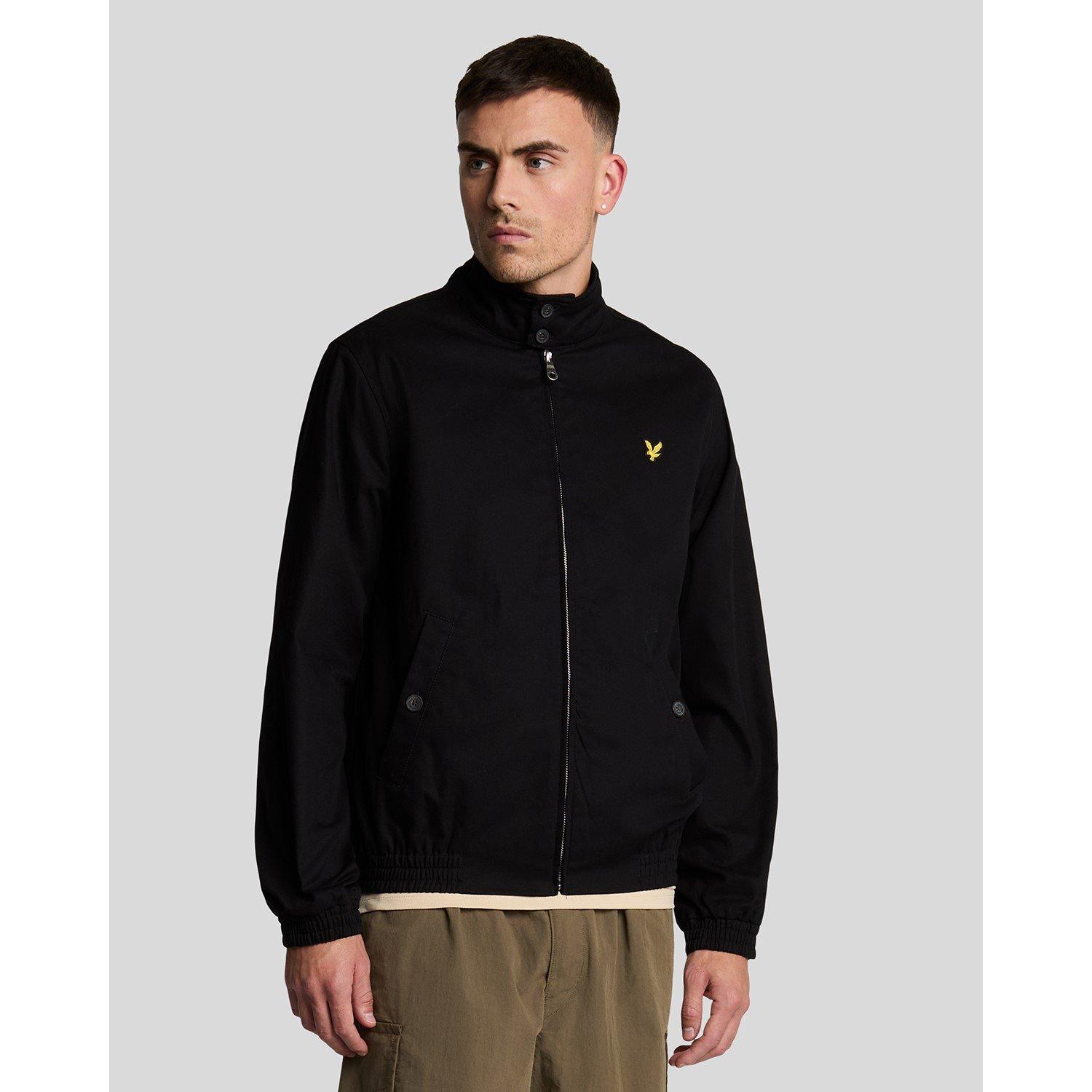 Black Z865 - Lyle and Scott - Men's  Long Sleeve Zip Harrington Jacket - 5