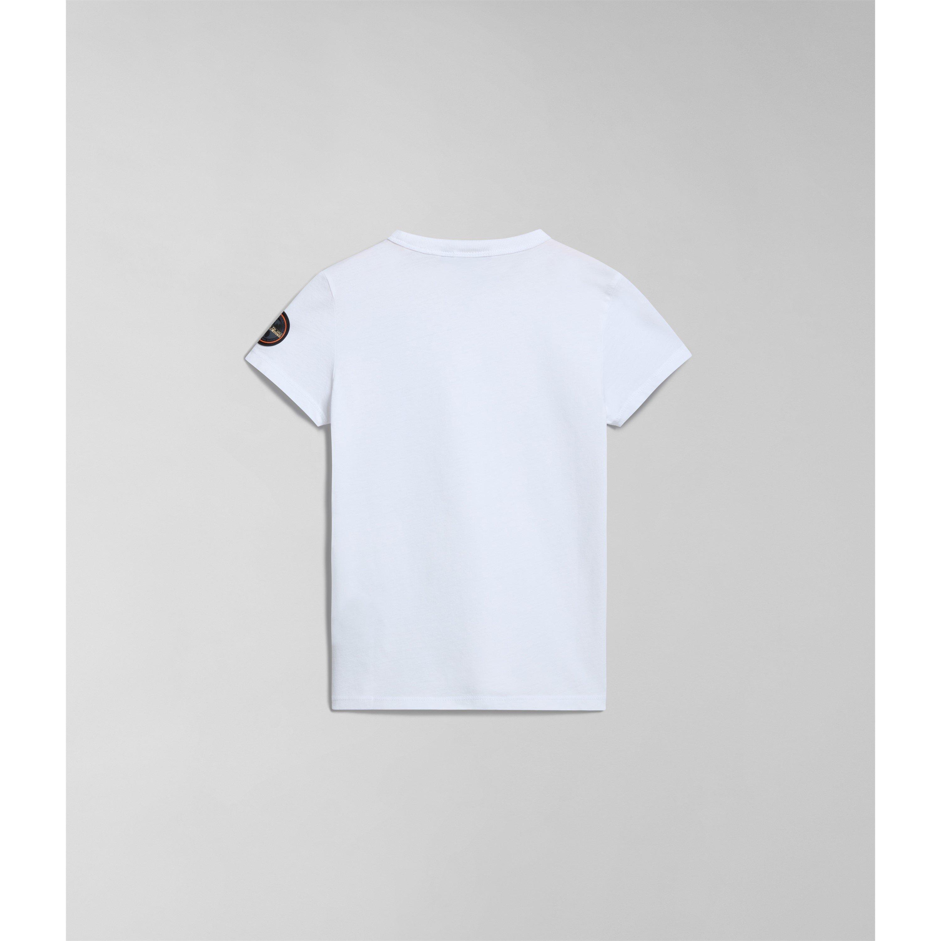 White 002 - Napapijri - Unisex Kids' Hudson Regular Fit T-Shirt - 4