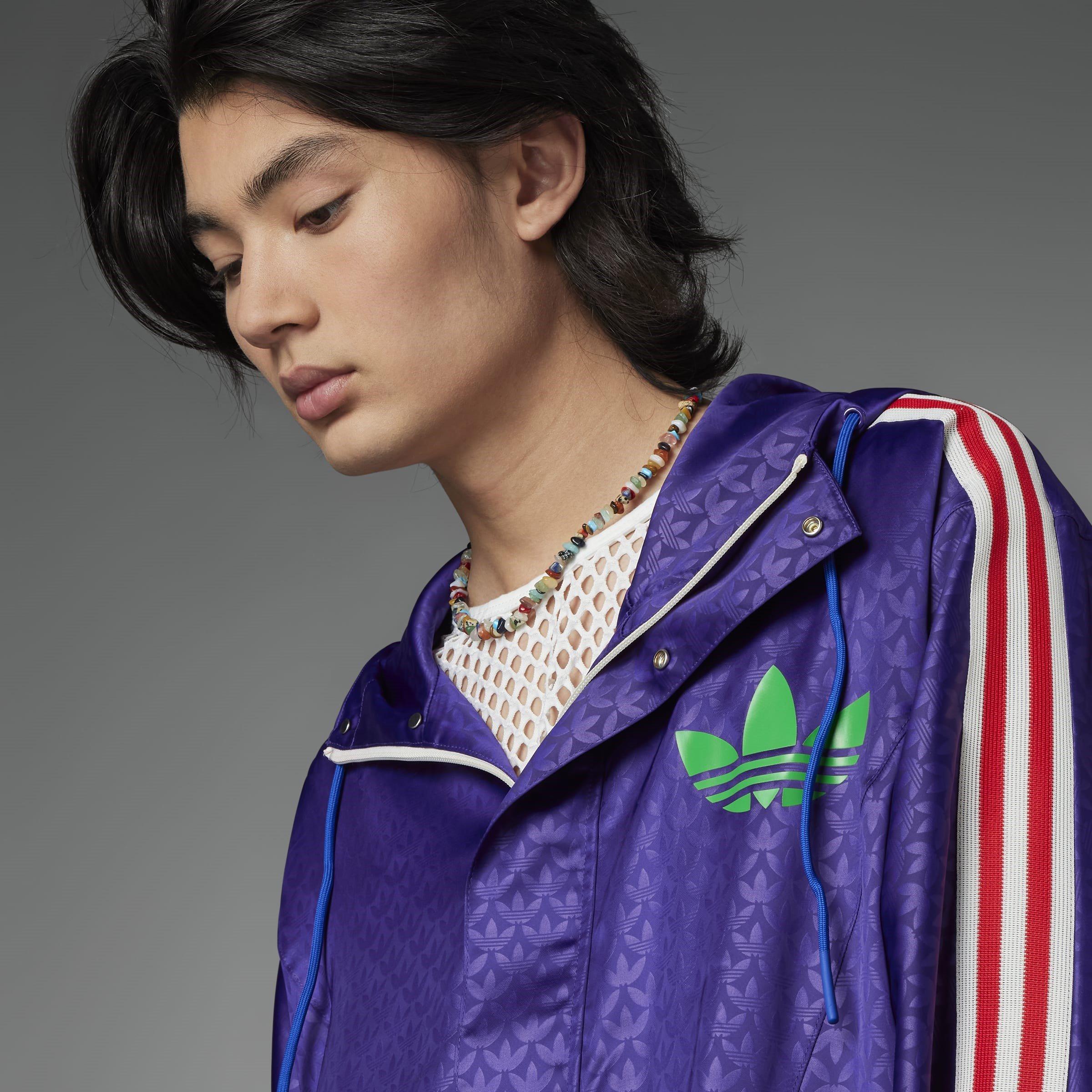Dyb Lilla - adidas Originals - Men's Adicolor '70s Water-Repellent Long Sleeve Rain Anorak - 12