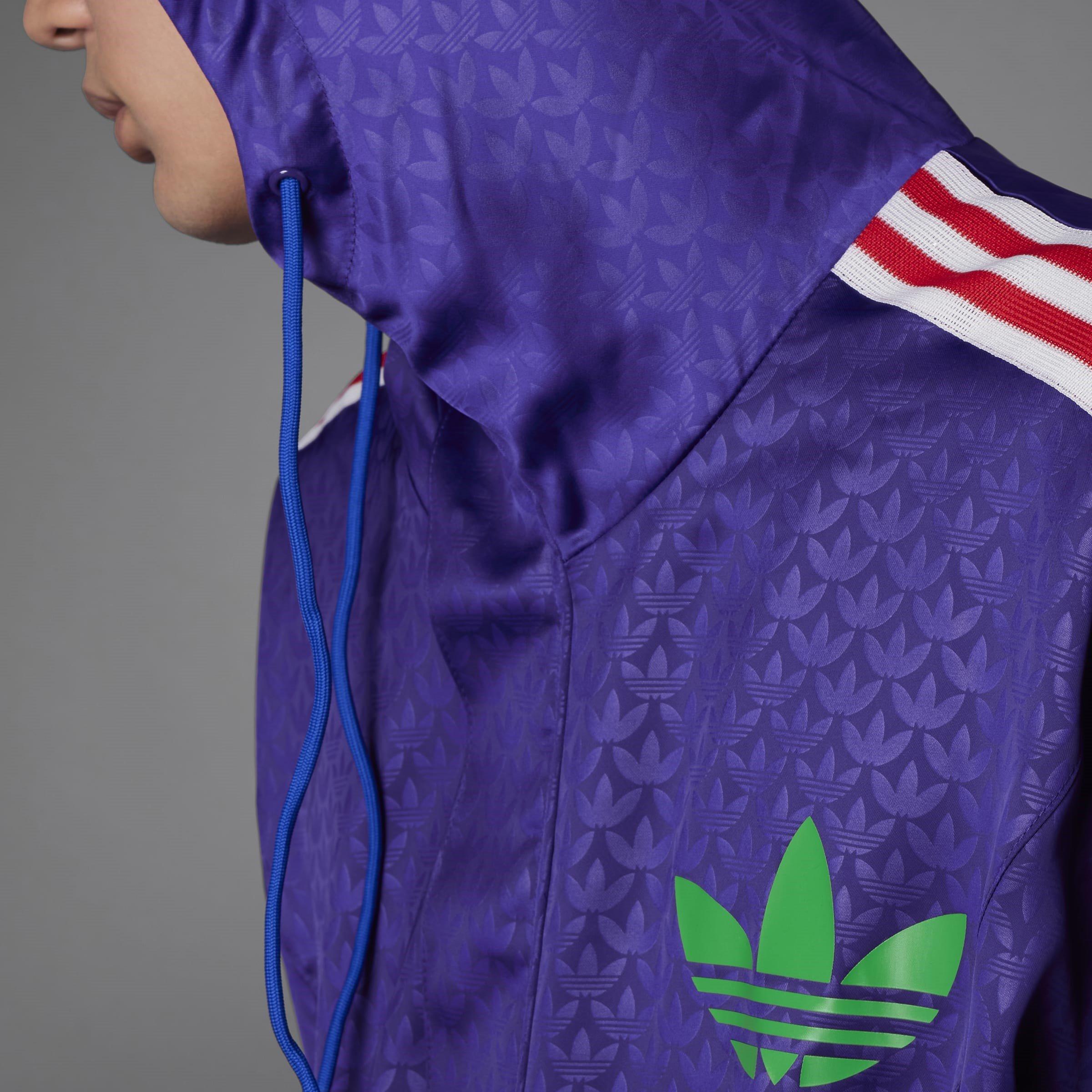 Dyb Lilla - adidas Originals - Men's Adicolor '70s Water-Repellent Long Sleeve Rain Anorak - 14
