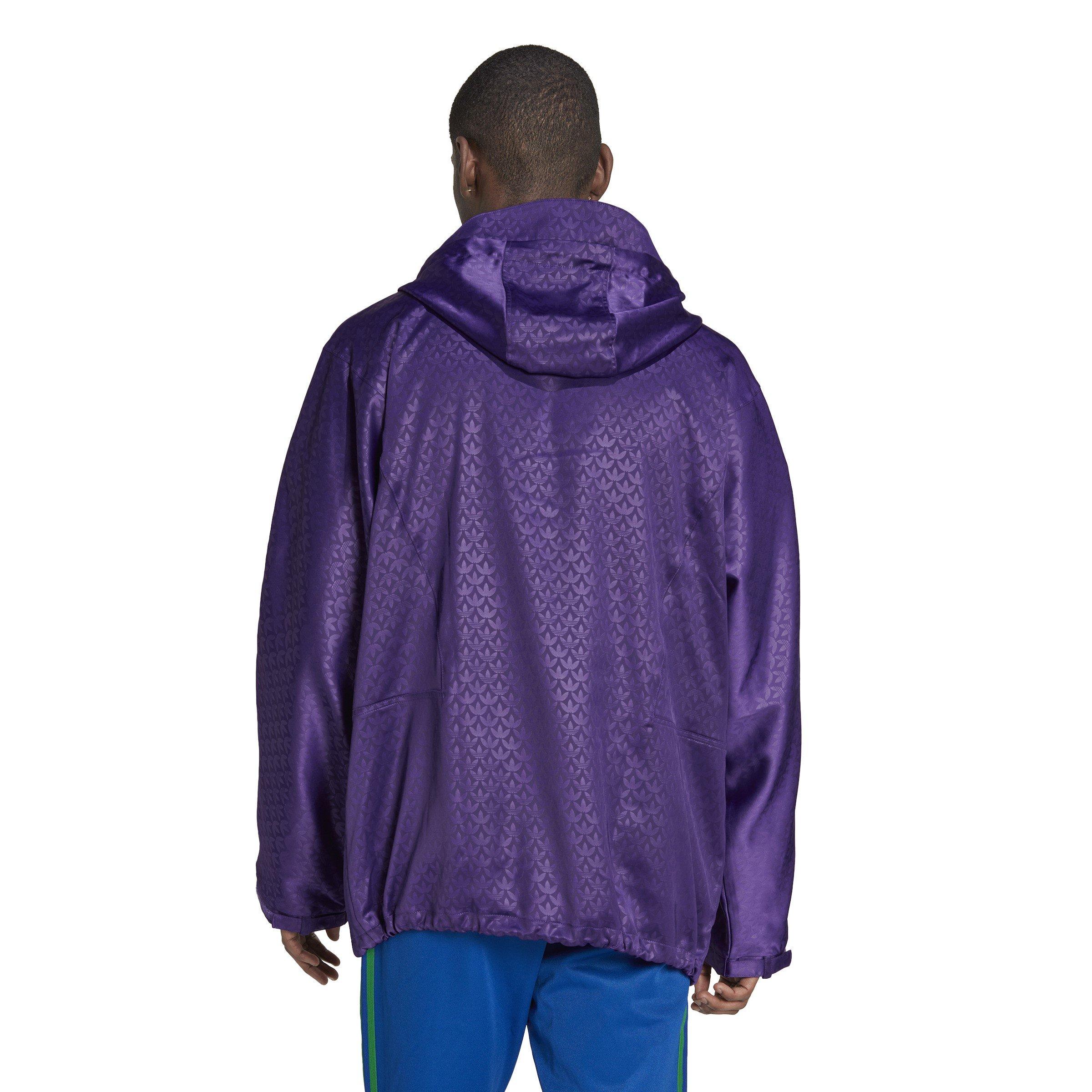 Dyb Lilla - adidas Originals - Men's Adicolor '70s Water-Repellent Long Sleeve Rain Anorak - 3