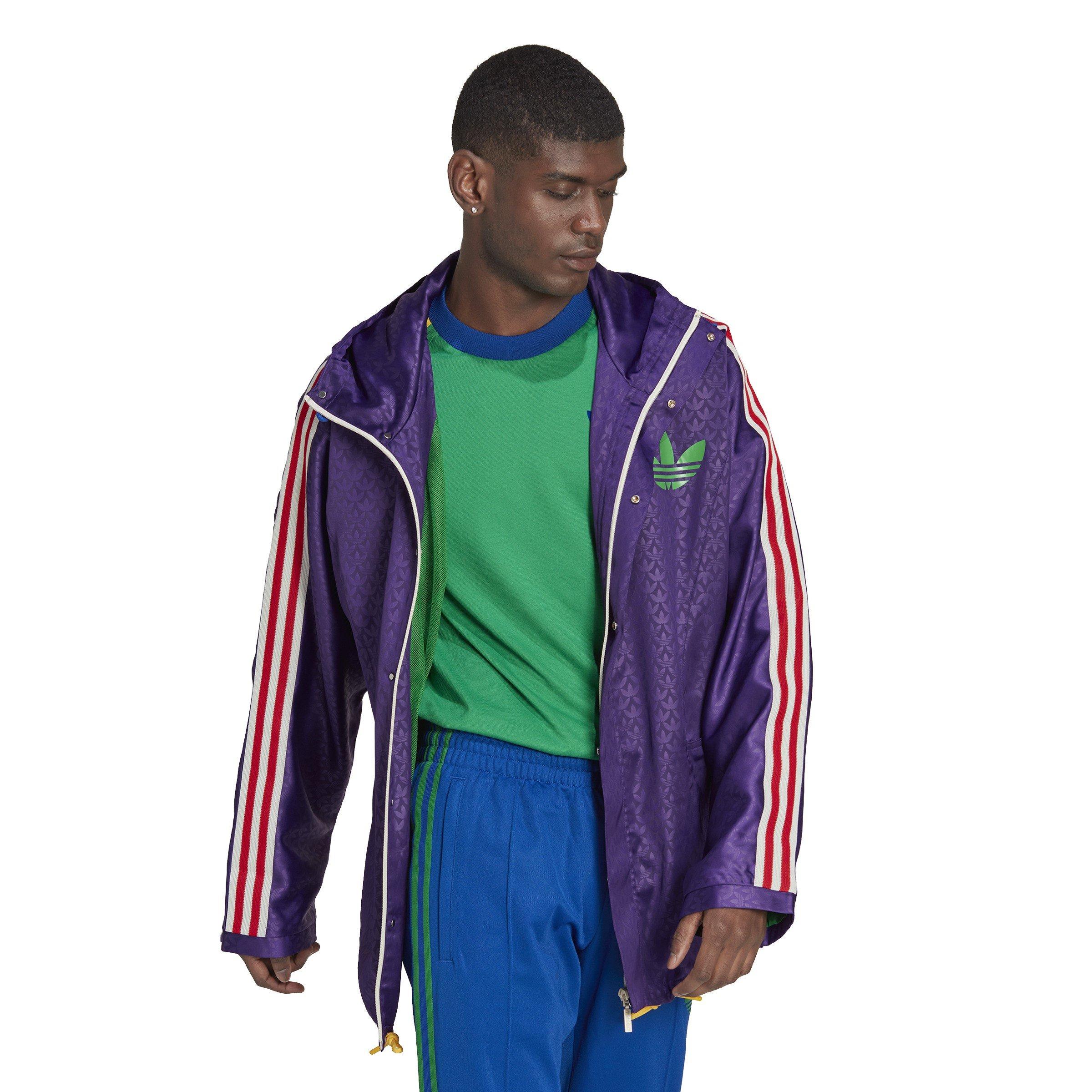Dyb Lilla - adidas Originals - Men's Adicolor '70s Water-Repellent Long Sleeve Rain Anorak - 4