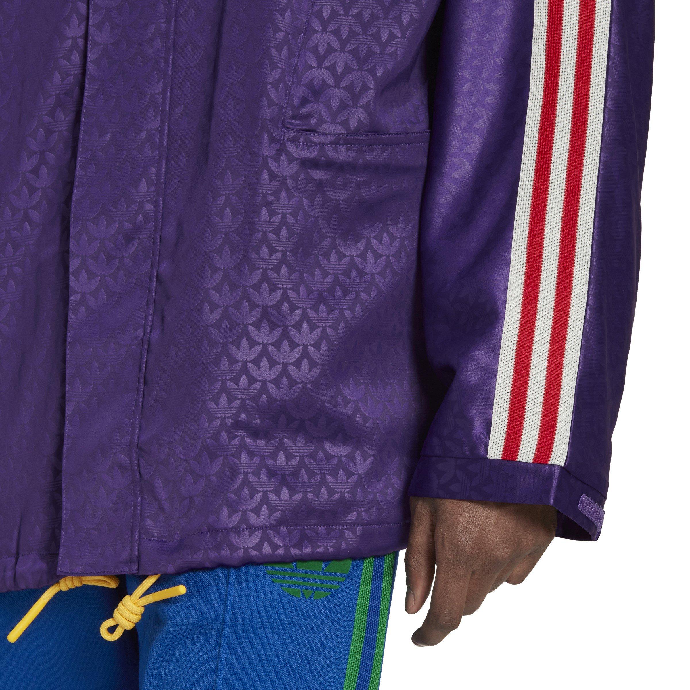 Dyb Lilla - adidas Originals - Men's Adicolor '70s Water-Repellent Long Sleeve Rain Anorak - 6
