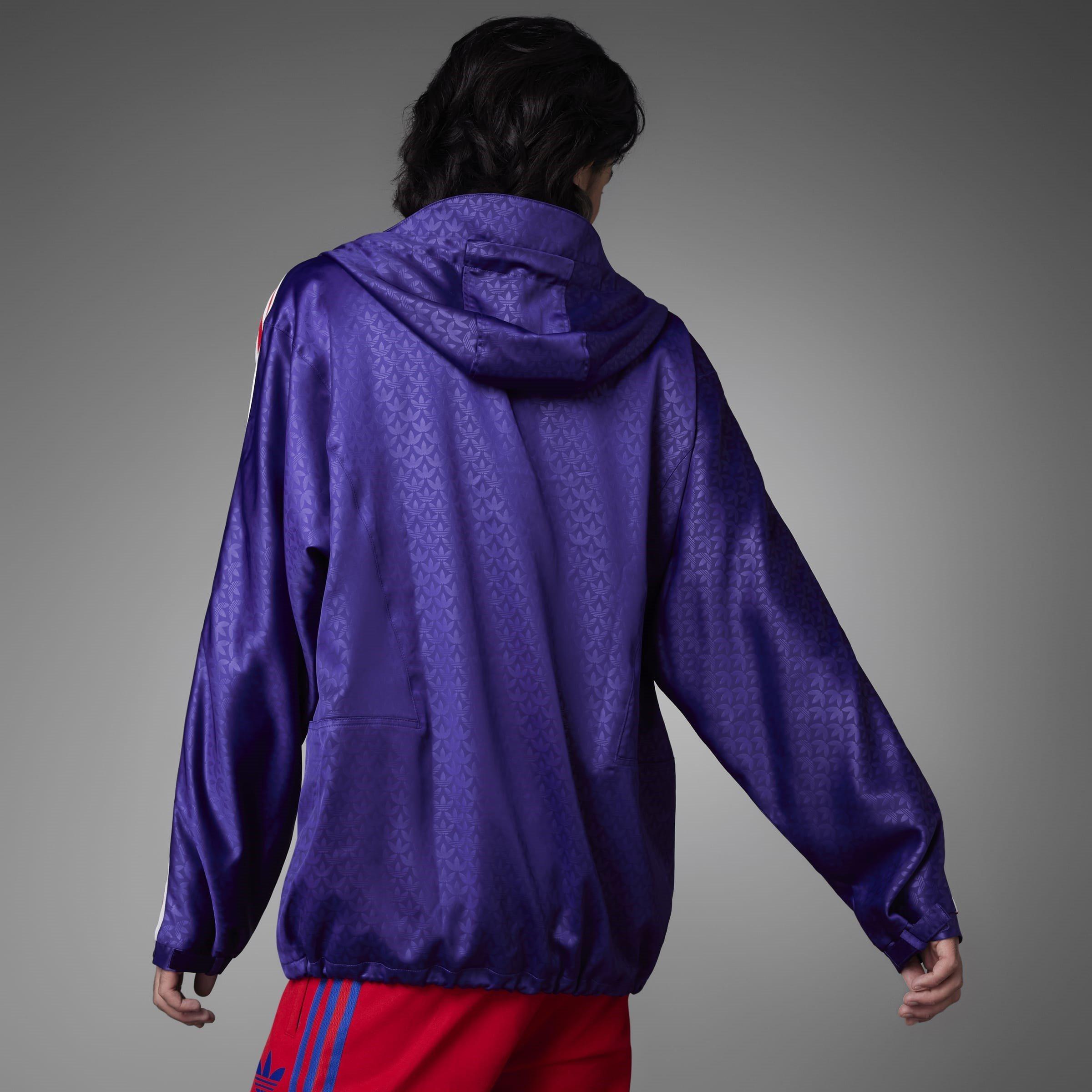 Dyb Lilla - adidas Originals - Men's Adicolor '70s Water-Repellent Long Sleeve Rain Anorak - 8