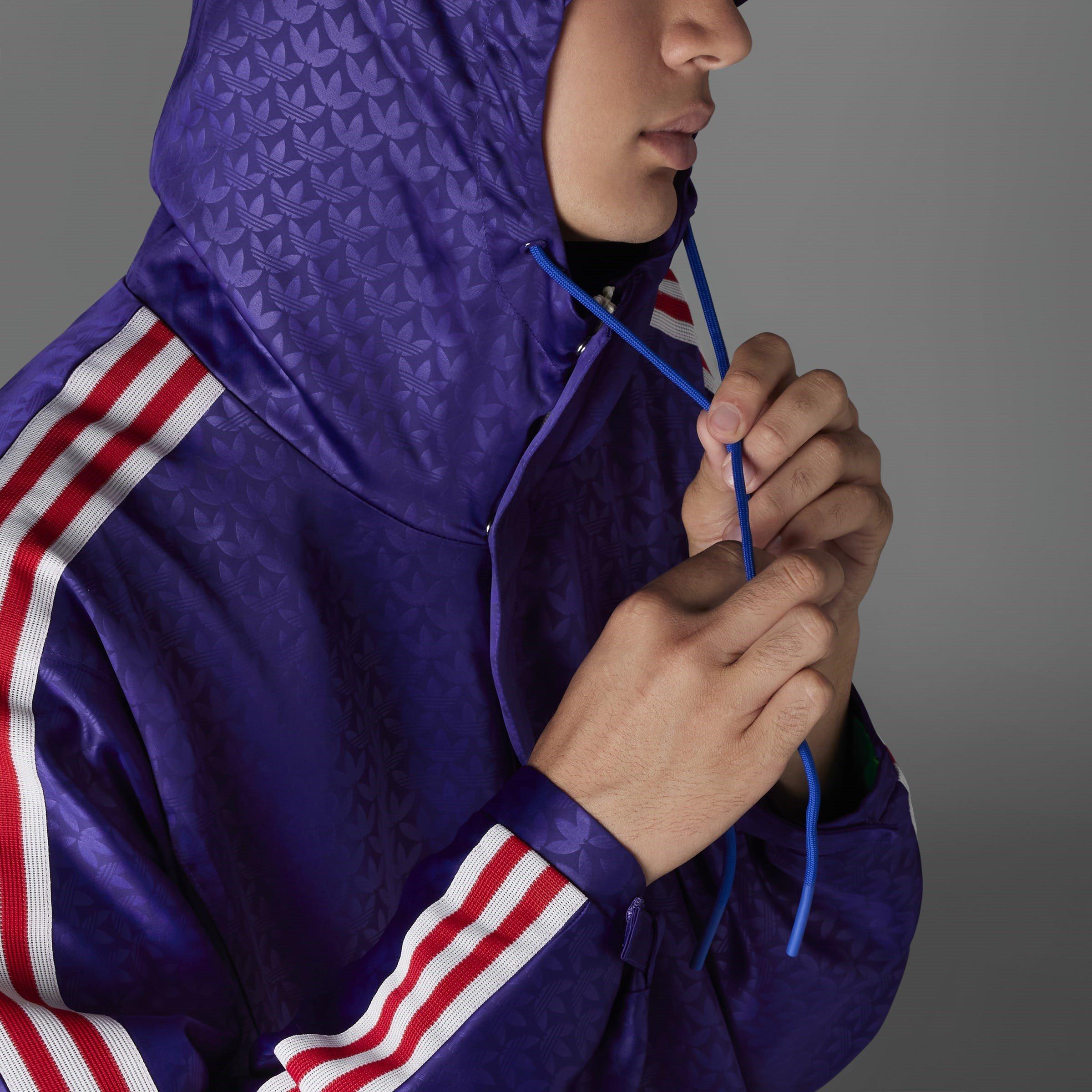Dyb Lilla - adidas Originals - Men's Adicolor '70s Water-Repellent Long Sleeve Rain Anorak - 9