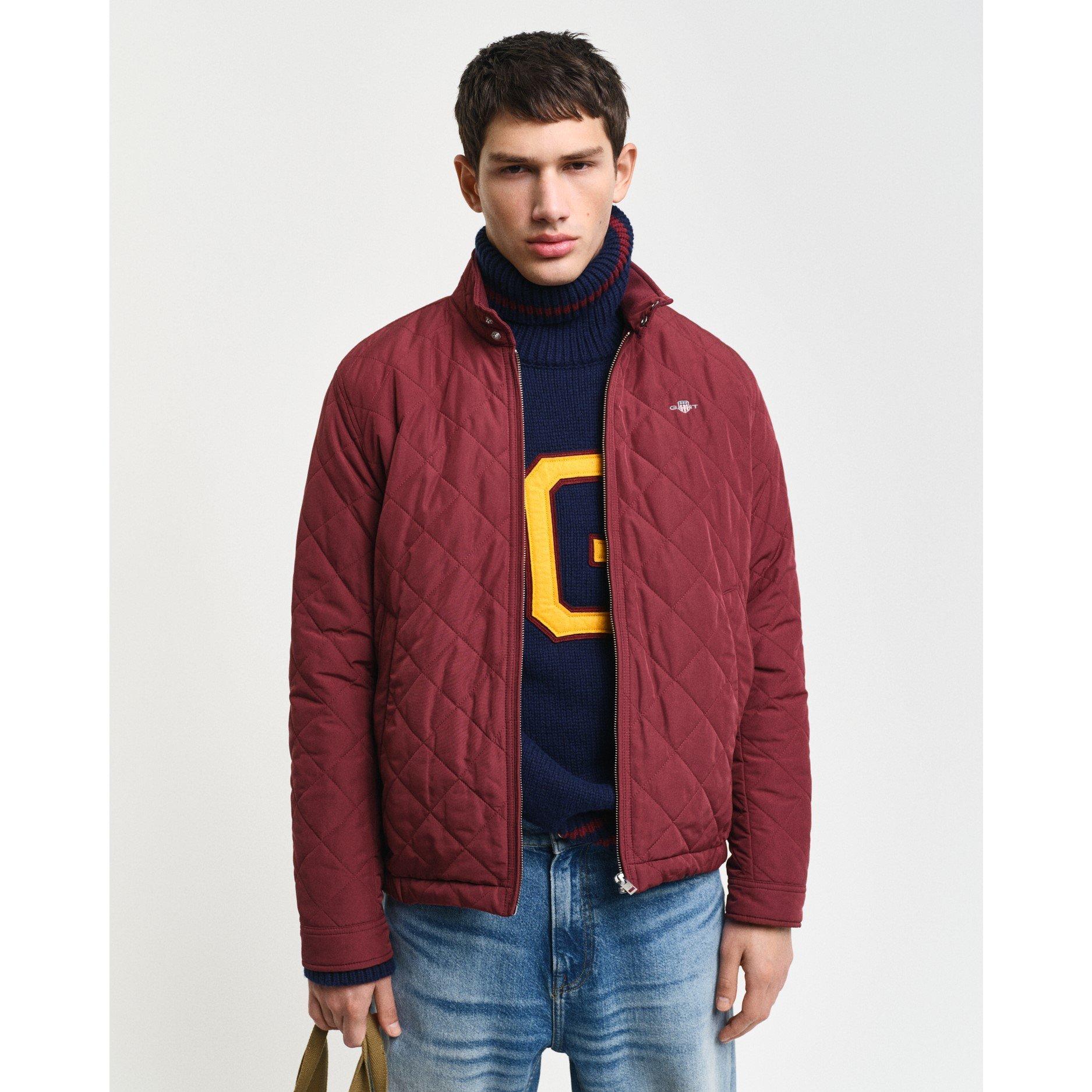Gant Men's Water-Repellent Quilted Jacket - Wine Red - 2XL