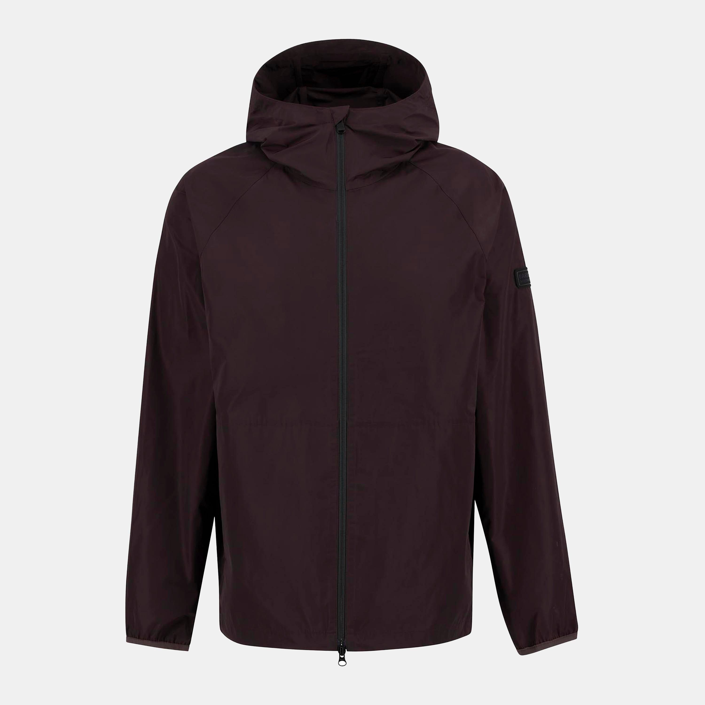 Java Red - Barbour International - Men's Peckett Water Resistant Hooded Long Sleeve Rain Anorak - 1