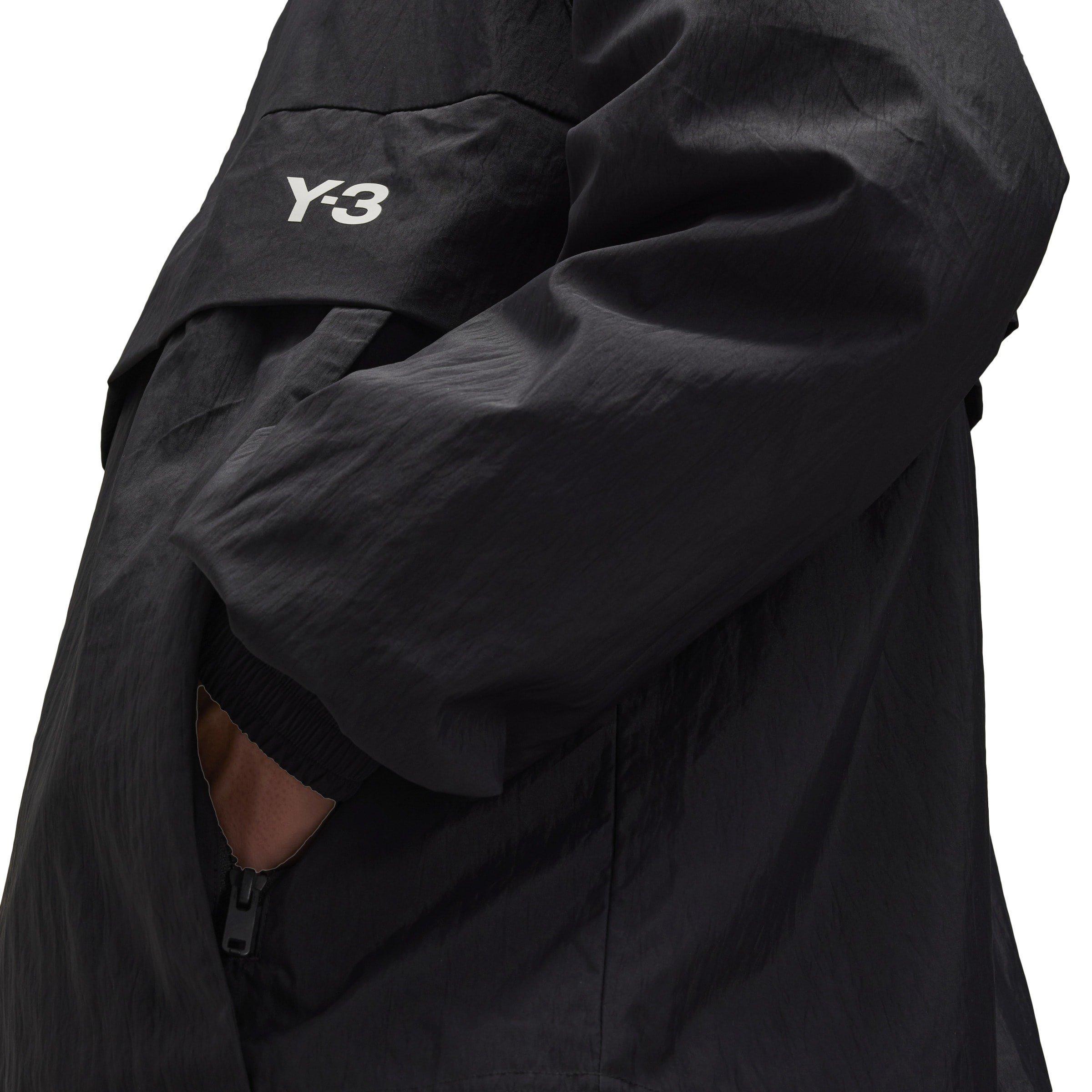 BLACK - Y3 - Men's 3 Stripes Nylon Shell Two Zipped Rain Anorak - 7