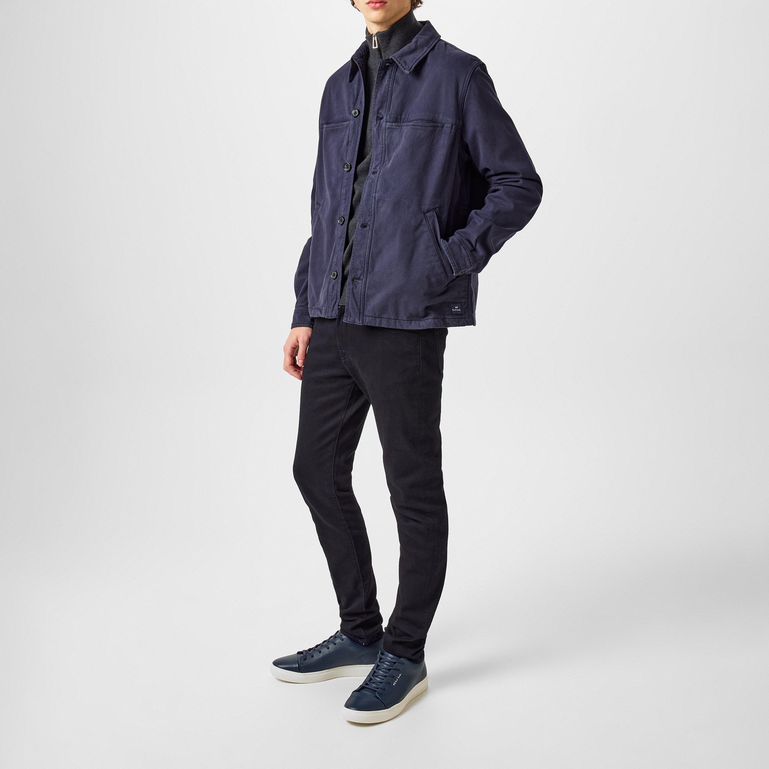 Blue 49 - PS Paul Smith - Men's Moleskin Long Sleeve Harrington Jacket - 5