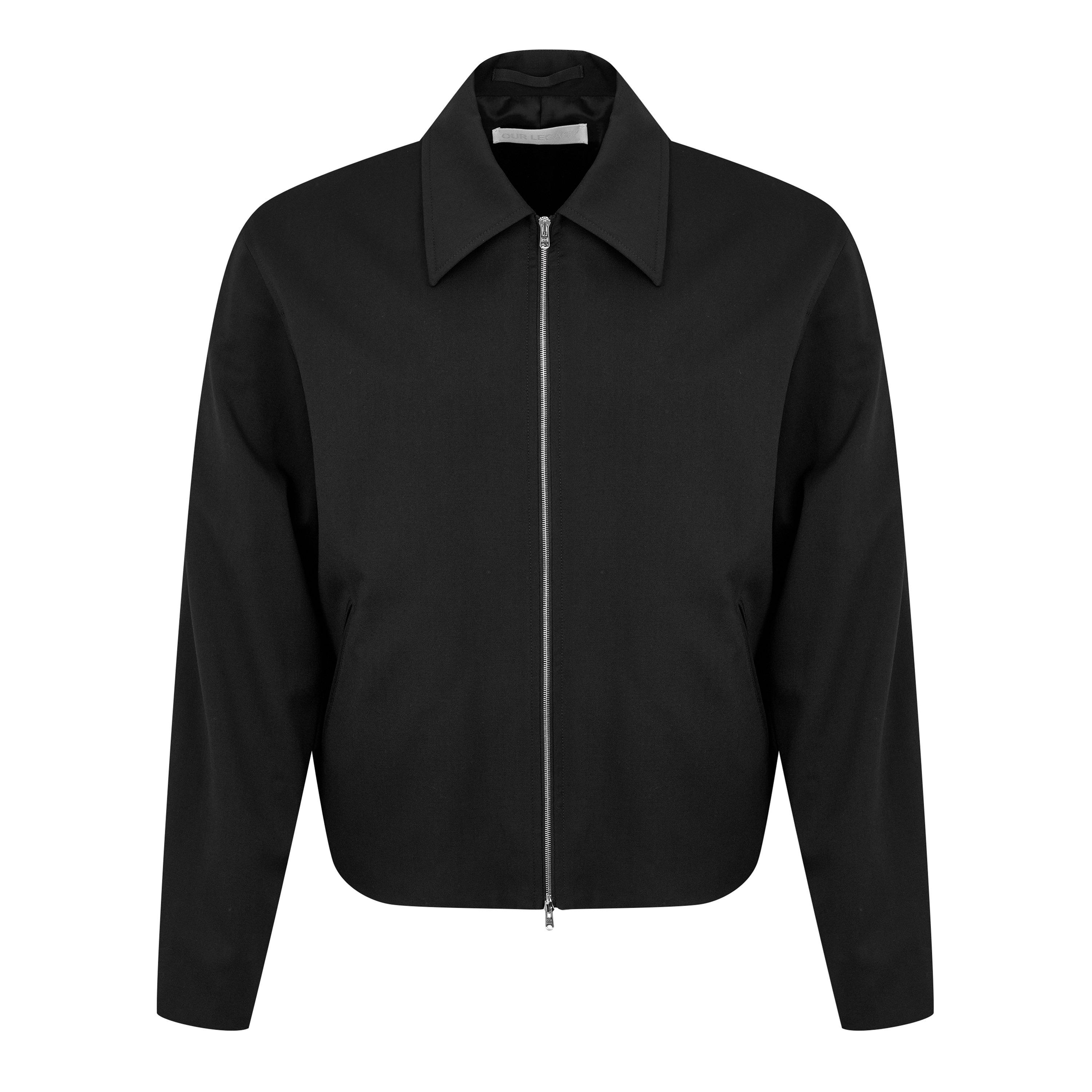 Our Legacy Men's Mini Wool Long Sleeve Harrington Jacket - Black Wool - Size XL(52)
