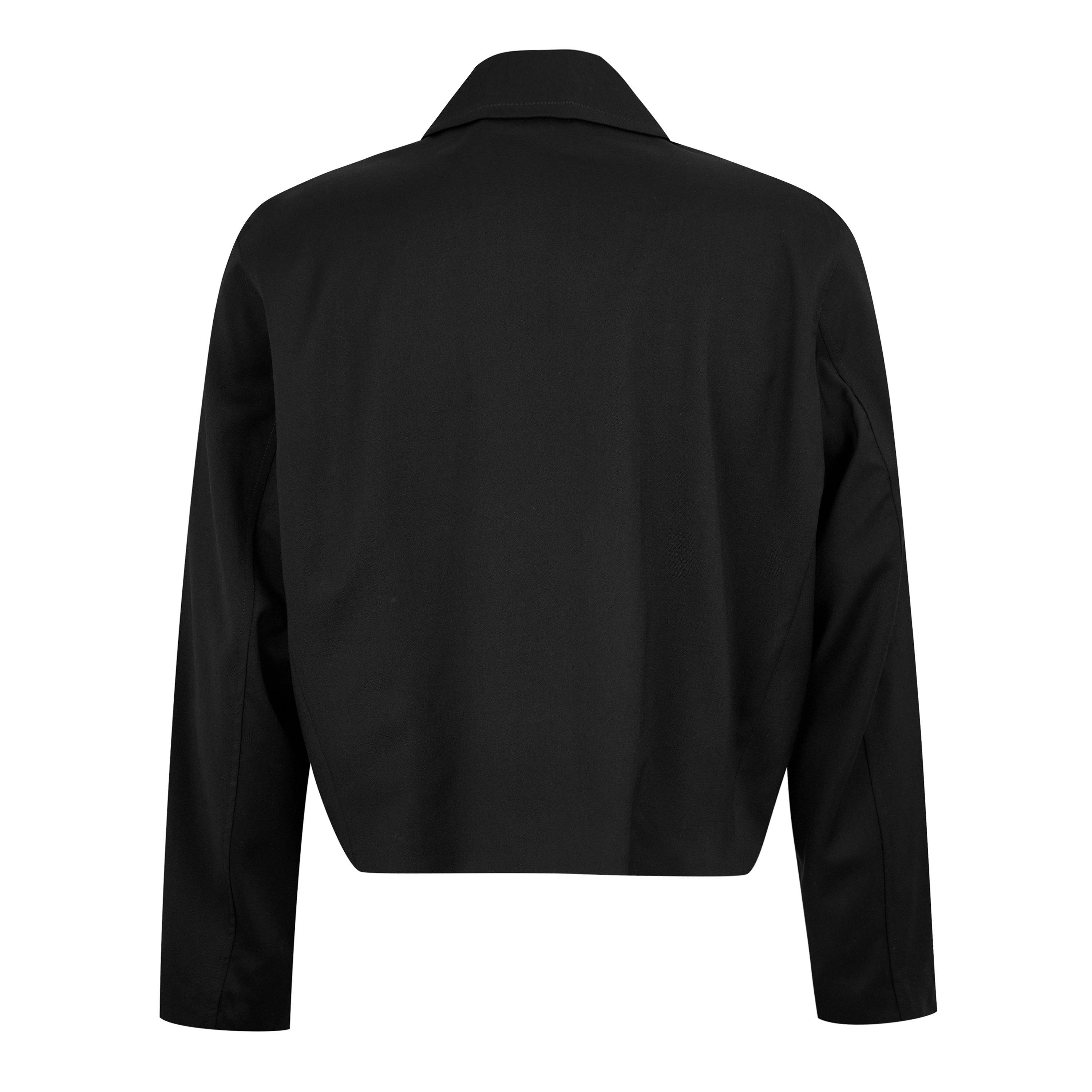 Black Wool - Our Legacy - Men's Mini Wool Long Sleeve Harrington Jacket - 2