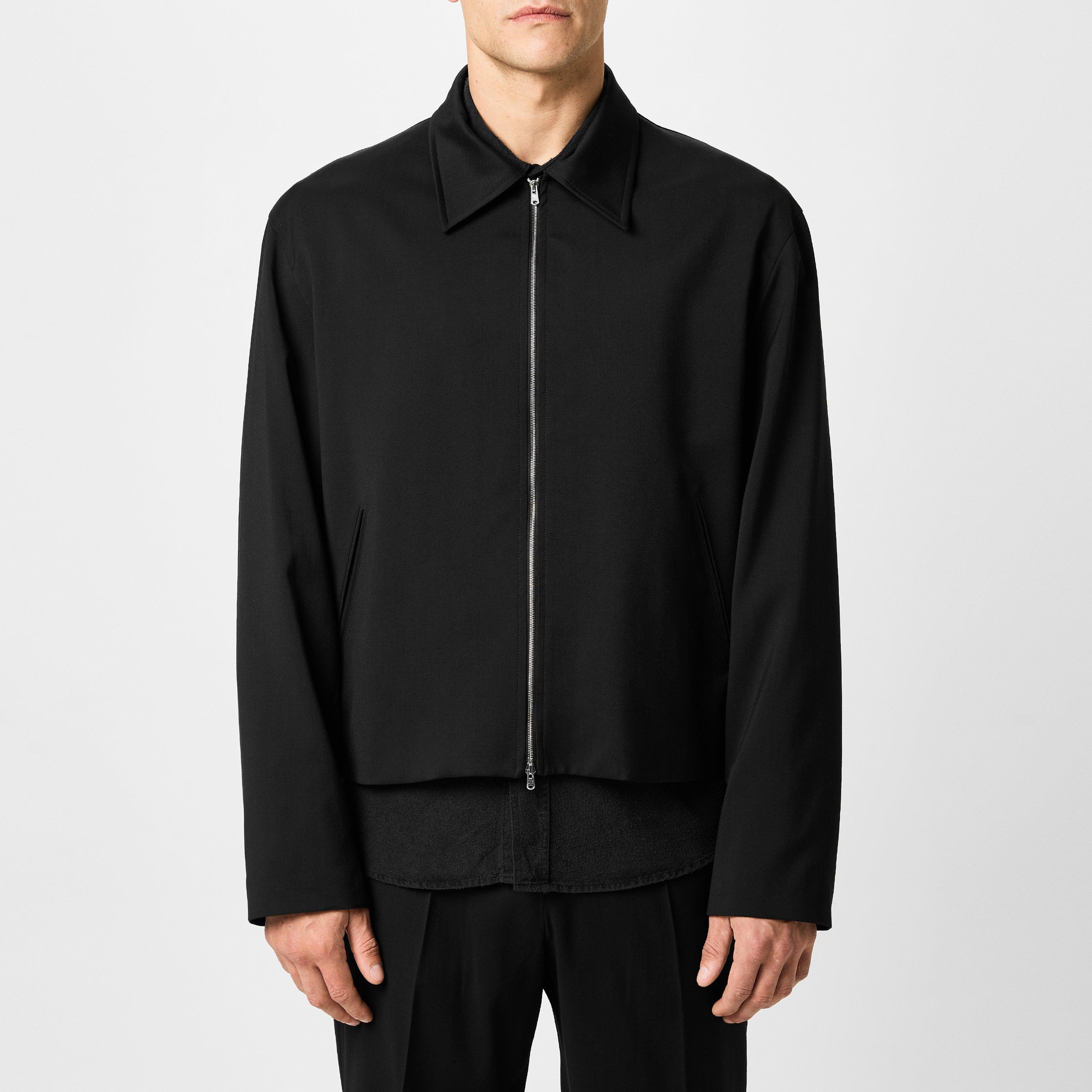 Black Wool - Our Legacy - Men's Mini Wool Long Sleeve Harrington Jacket - 3