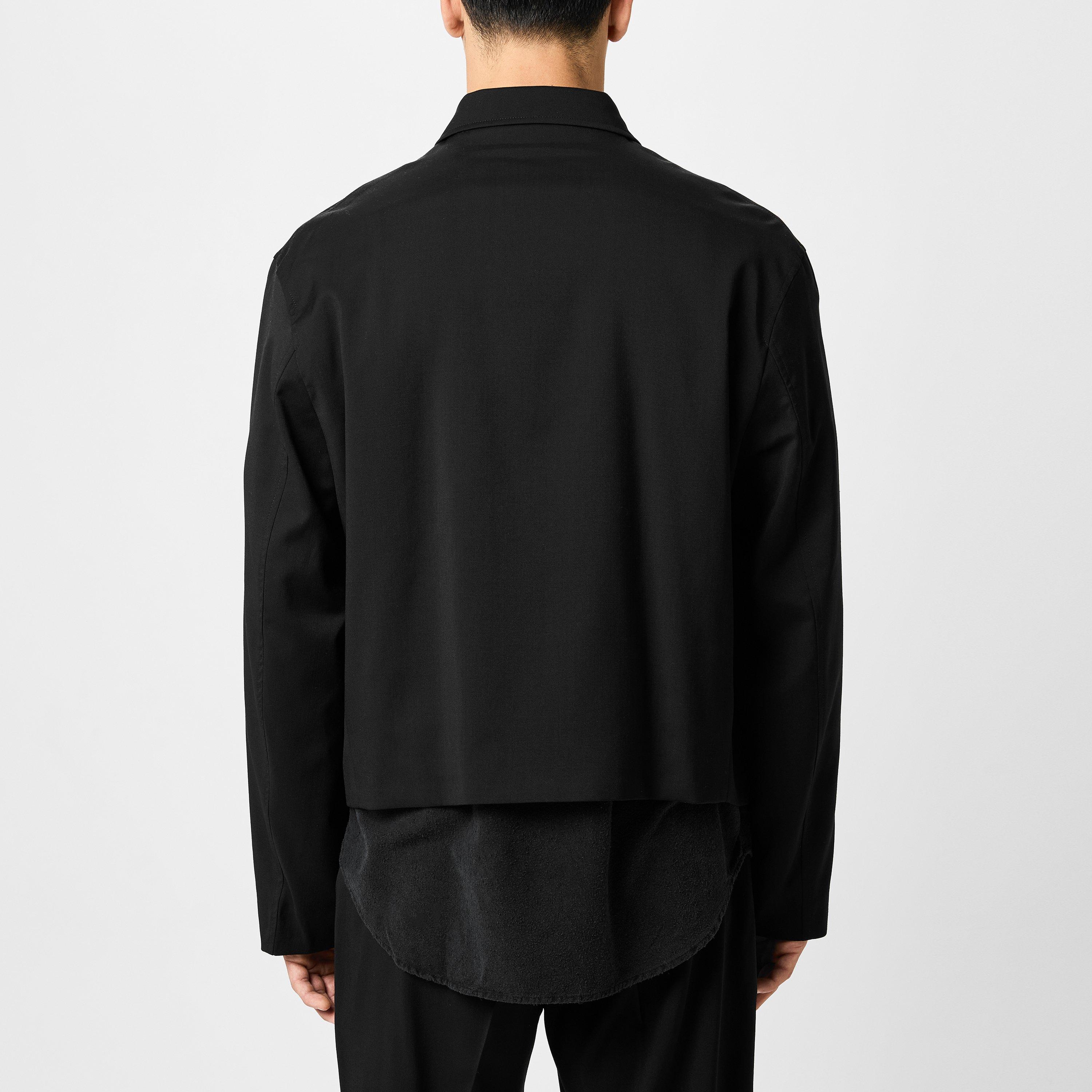 Black Wool - Our Legacy - Men's Mini Wool Long Sleeve Harrington Jacket - 4