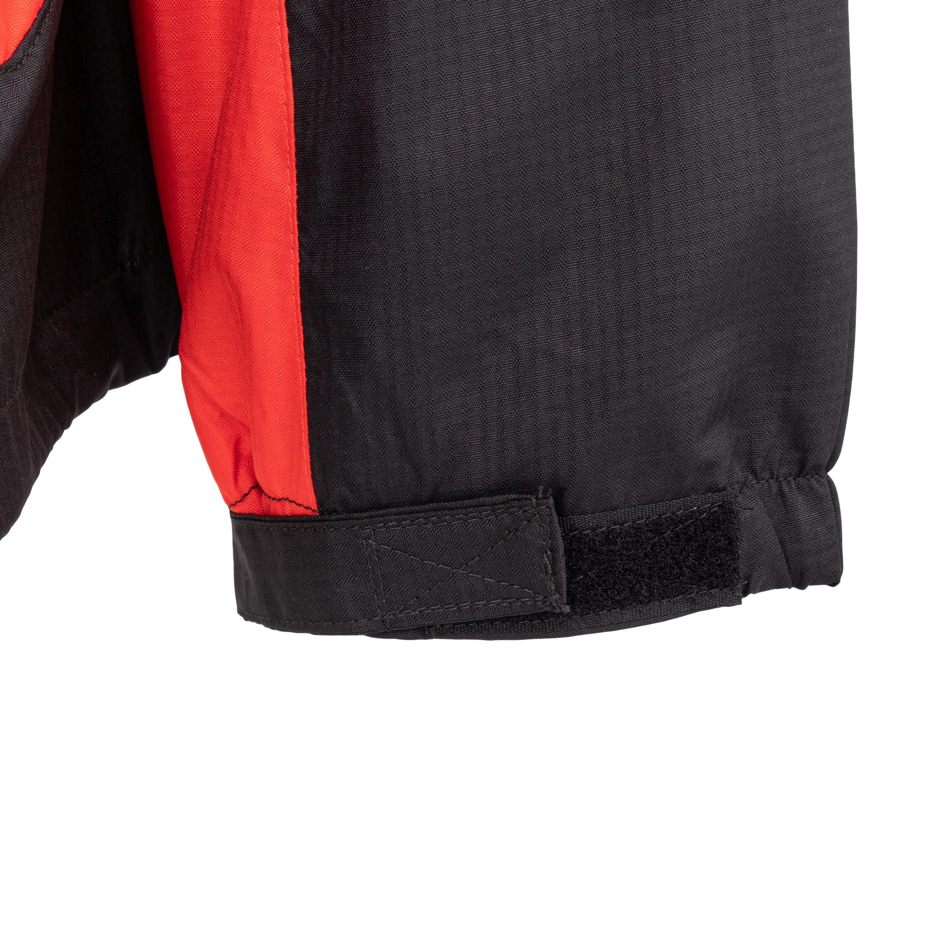 Red/Black - Lee Cooper - Men's Lightweight Waterproof Windproof Detachable Hood Long Sleeve Rain Anorak - 6