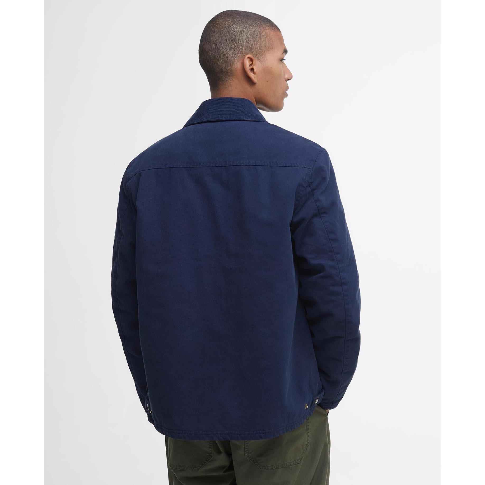 Navy NY71 - Barbour - Men's Tyne 100% Cotton Harrington Jacket - 3