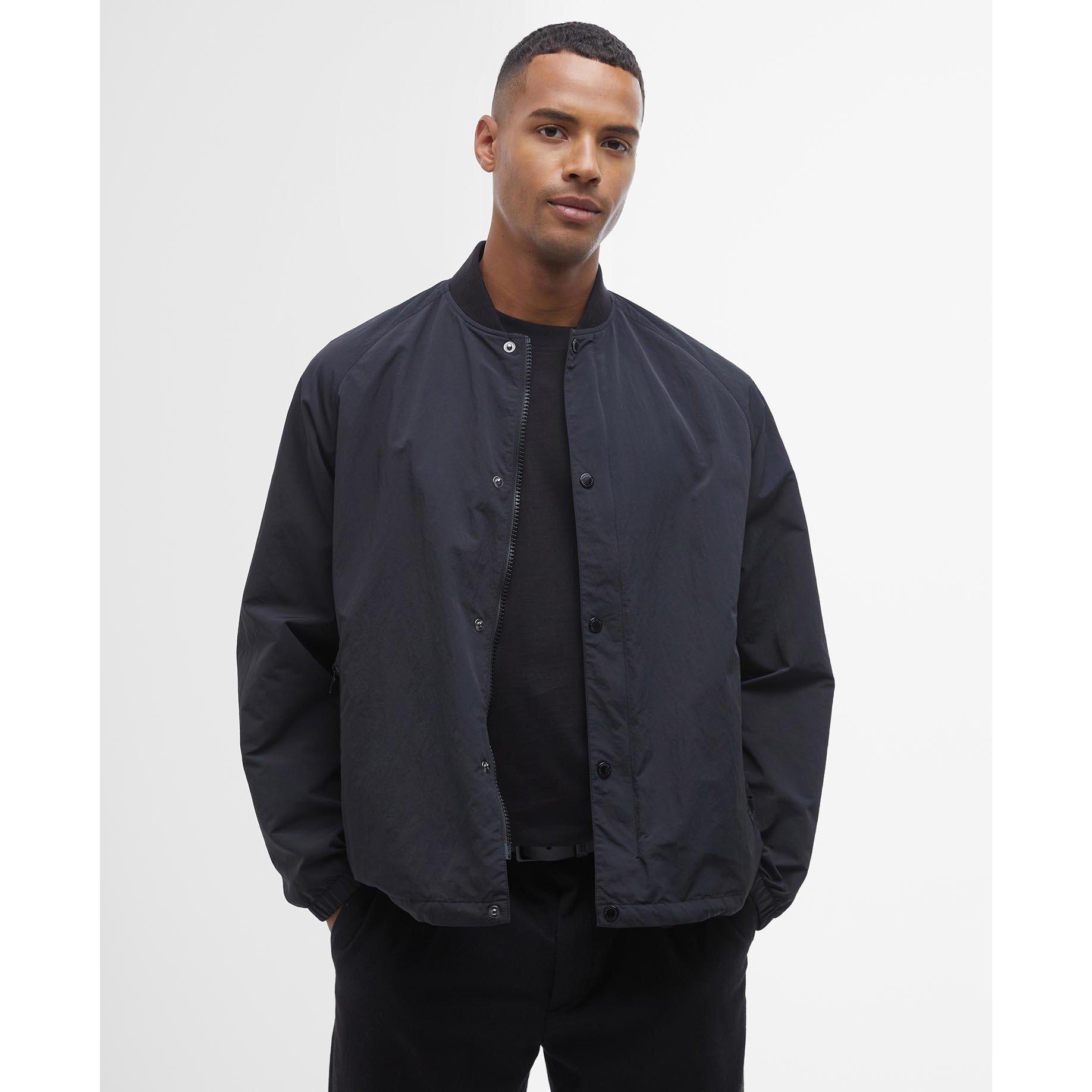 Black BK11 - Barbour International - Men's Mosswold Showerproof Lightweight Harrington Jacket - 3