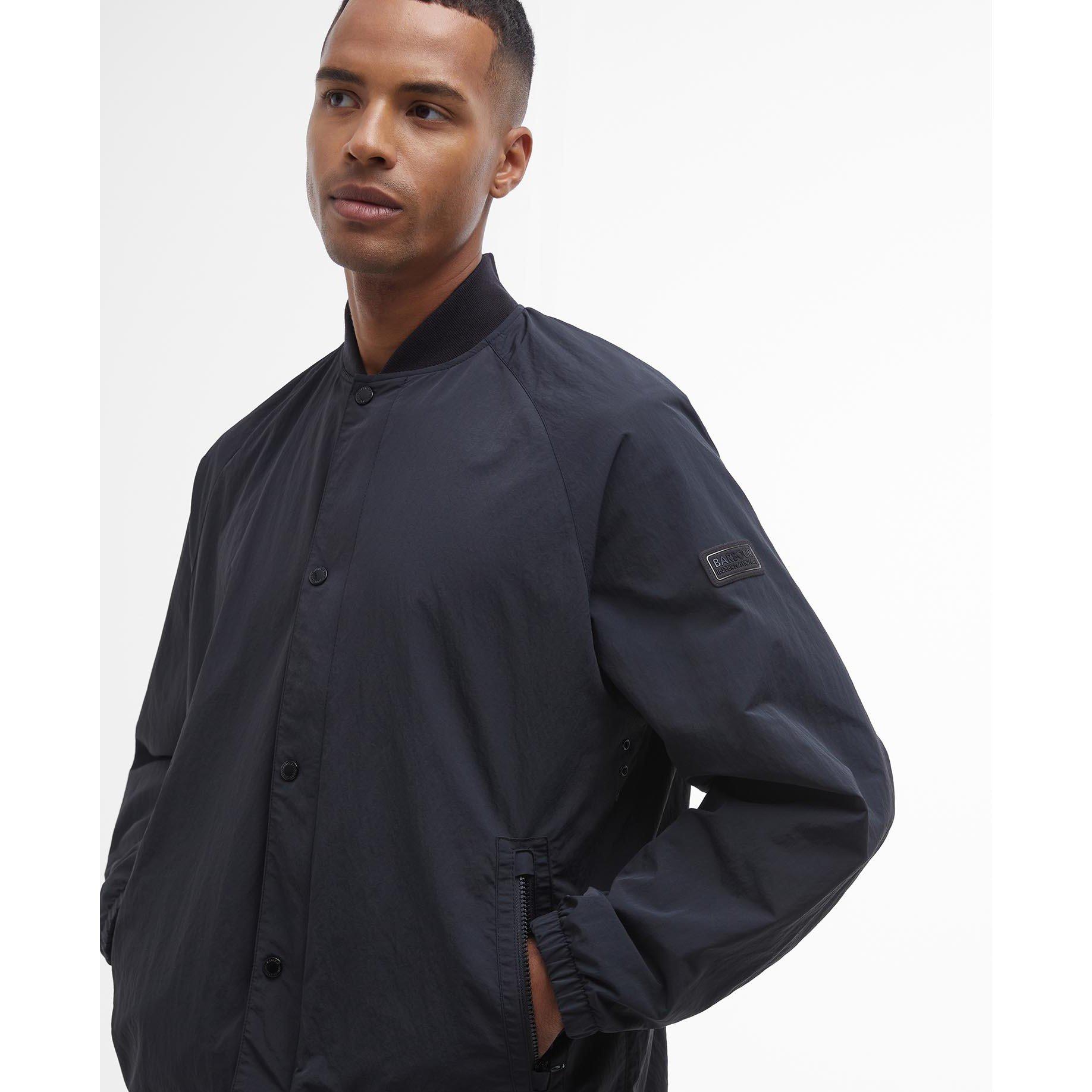 Black BK11 - Barbour International - Men's Mosswold Showerproof Lightweight Harrington Jacket - 5