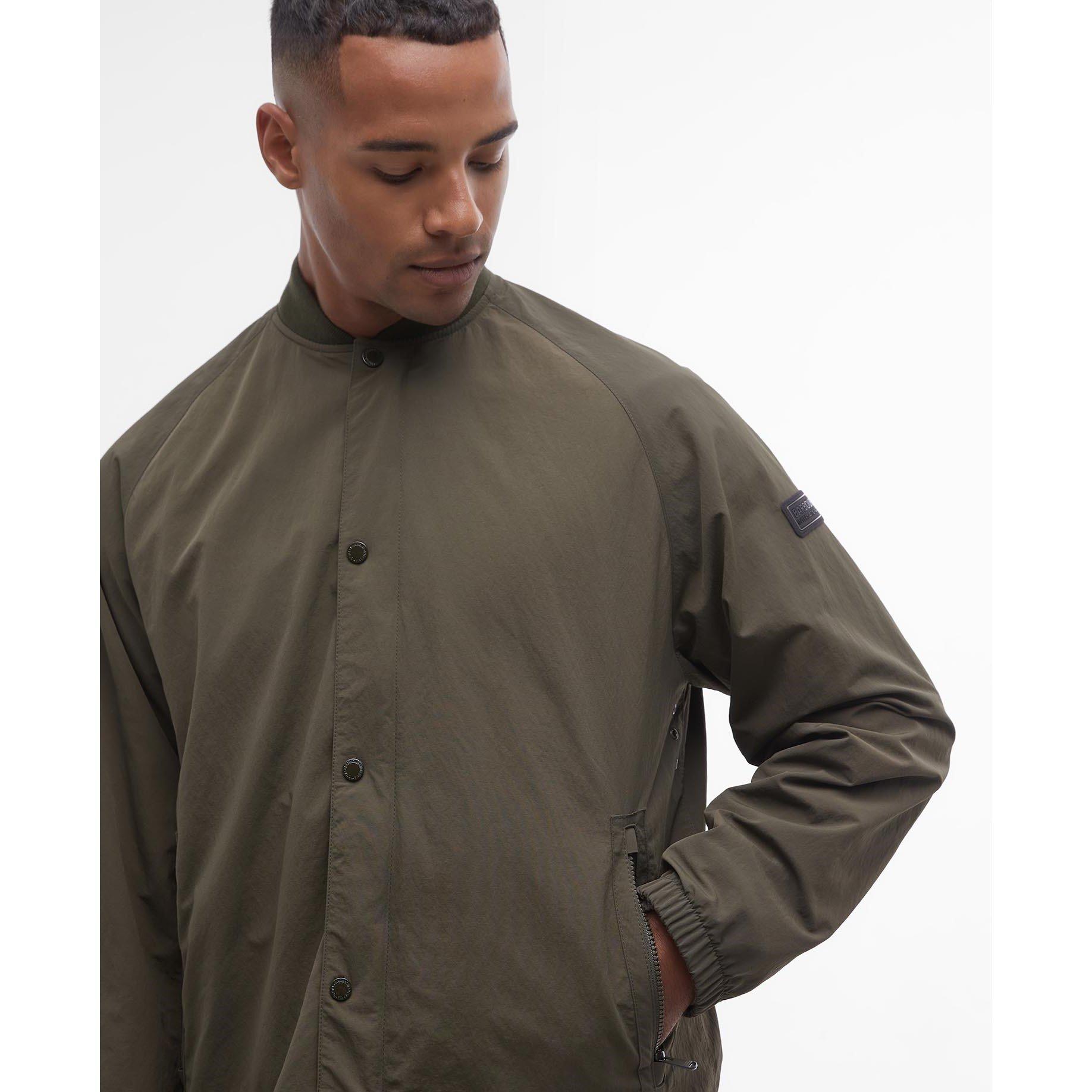 Olive OL51 - Barbour International - Men's Mosswold Showerproof Lightweight Harrington Jacket - 3