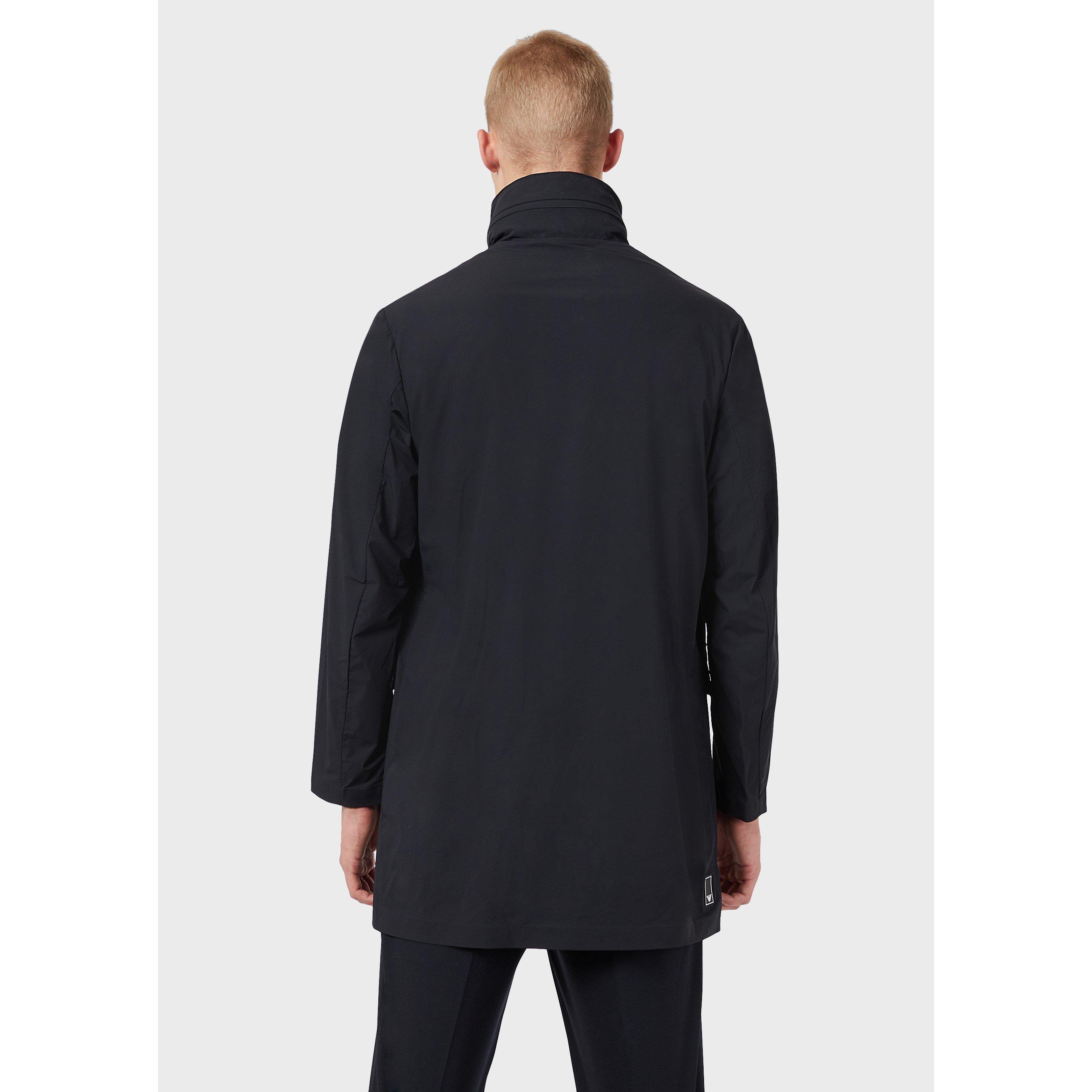Navy Blue - Emporio Armani - Men's  Waterproof Rain Anorak - 2