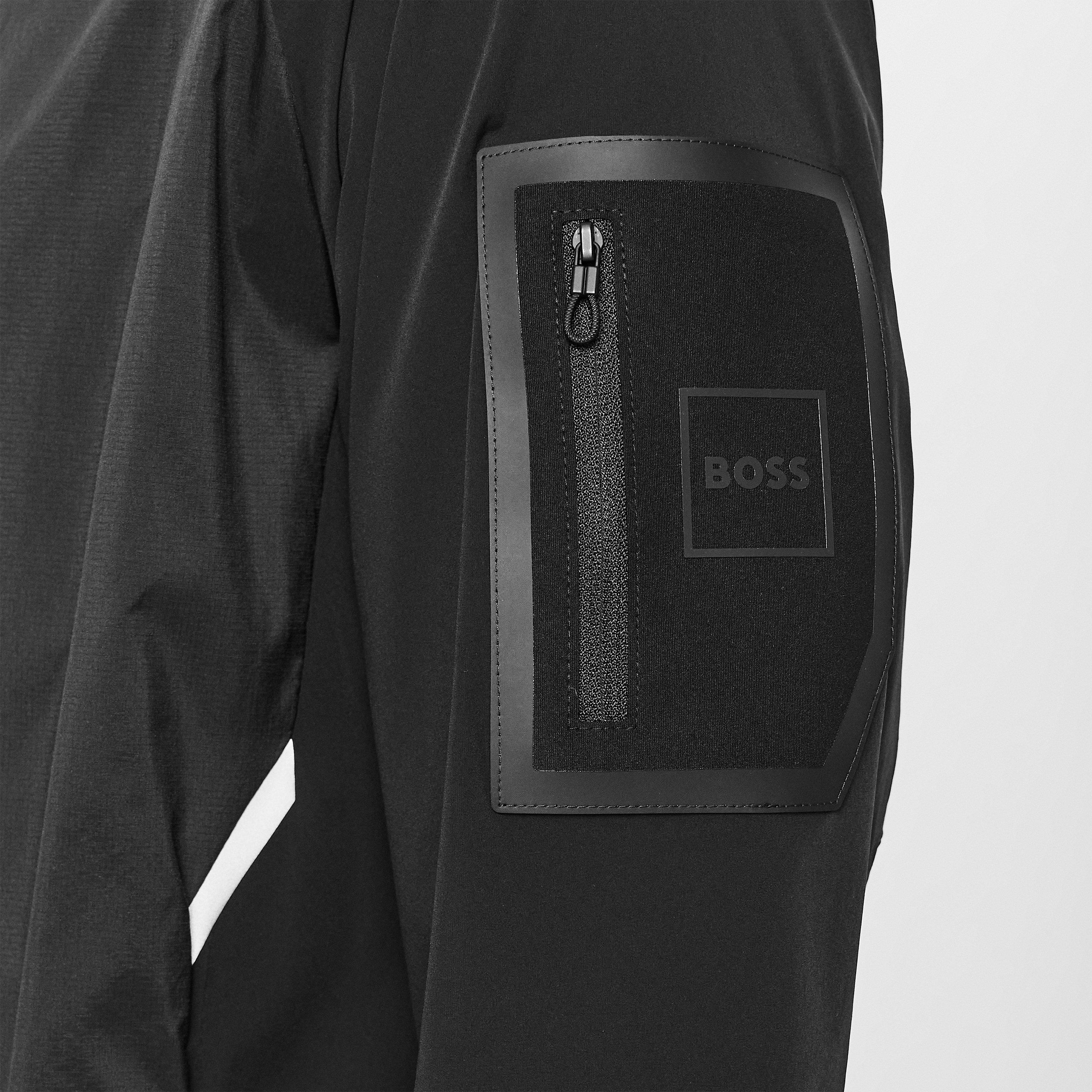 Black 001 - Boss - Men's J Eilat Rain Jacket - 5