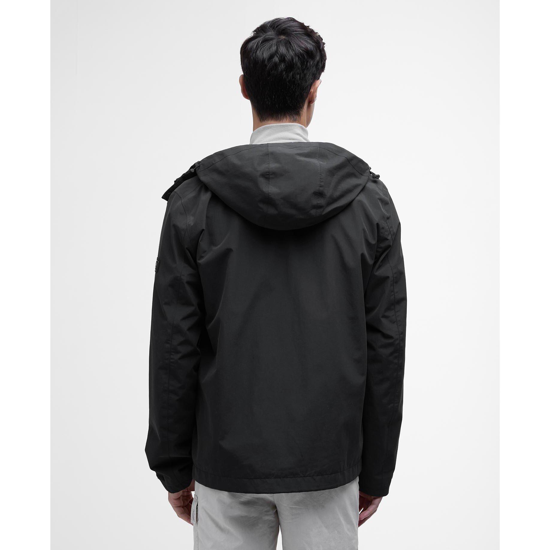 Black BK11 - Barbour International - Men's Cliffway Waterproof Hooded Long Sleeve Rain Anorak - 2