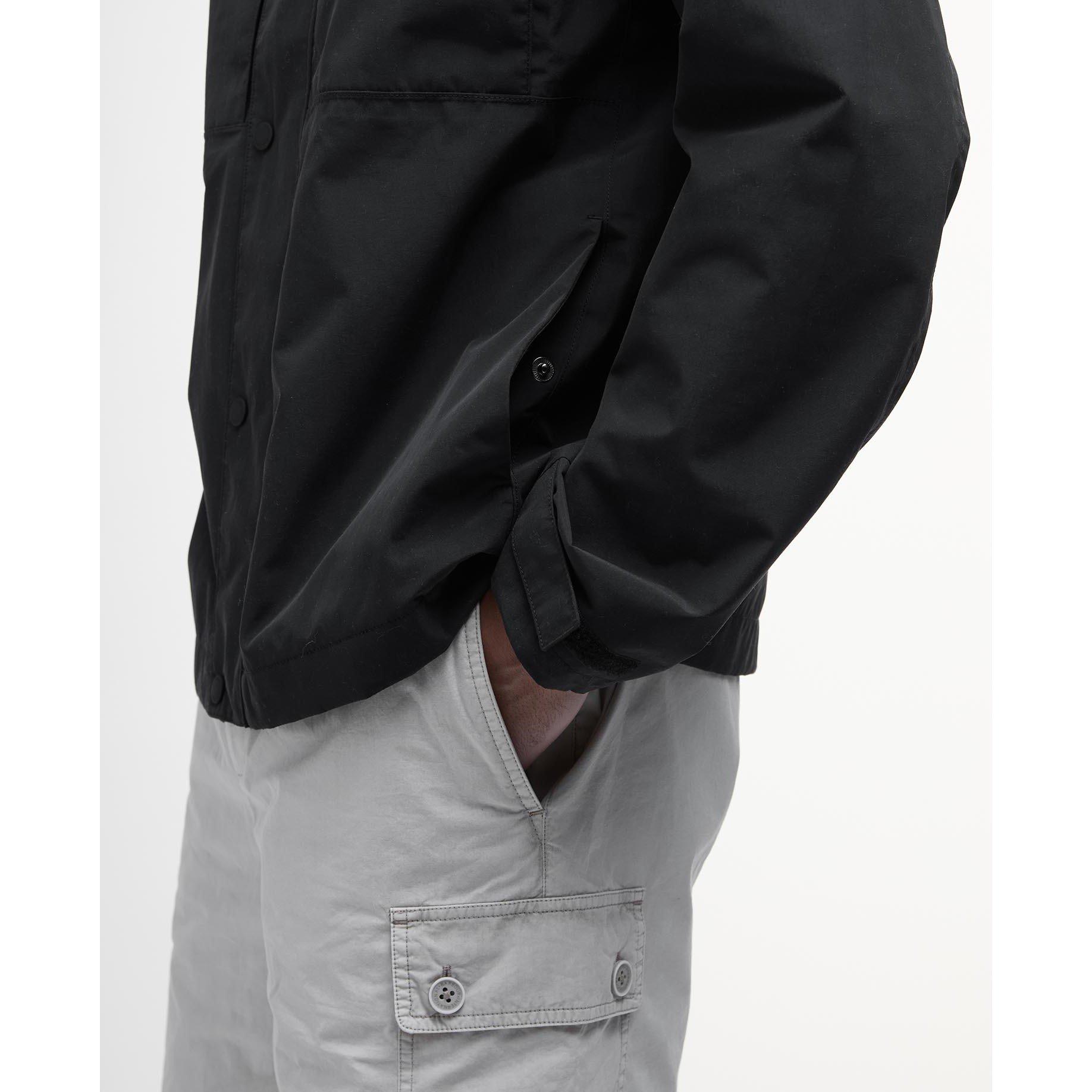 Black BK11 - Barbour International - Men's Cliffway Waterproof Hooded Long Sleeve Rain Anorak - 6