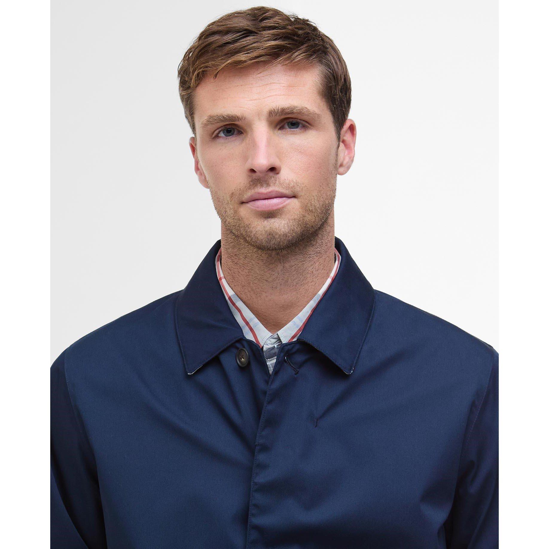 Navy NY71 - Barbour - Men's Short Rokig Waterproof Harrington Jacket - 4