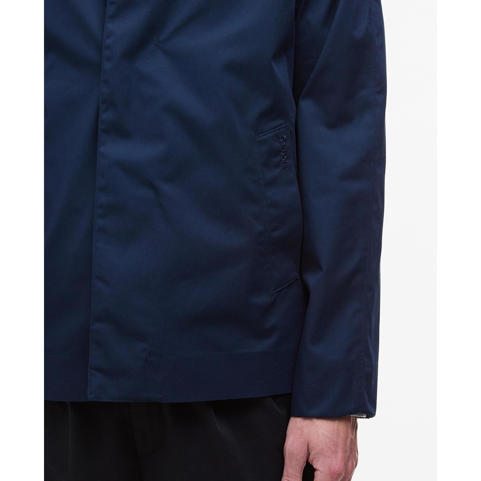 Navy NY71 - Barbour - Men's Short Rokig Waterproof Harrington Jacket - 6