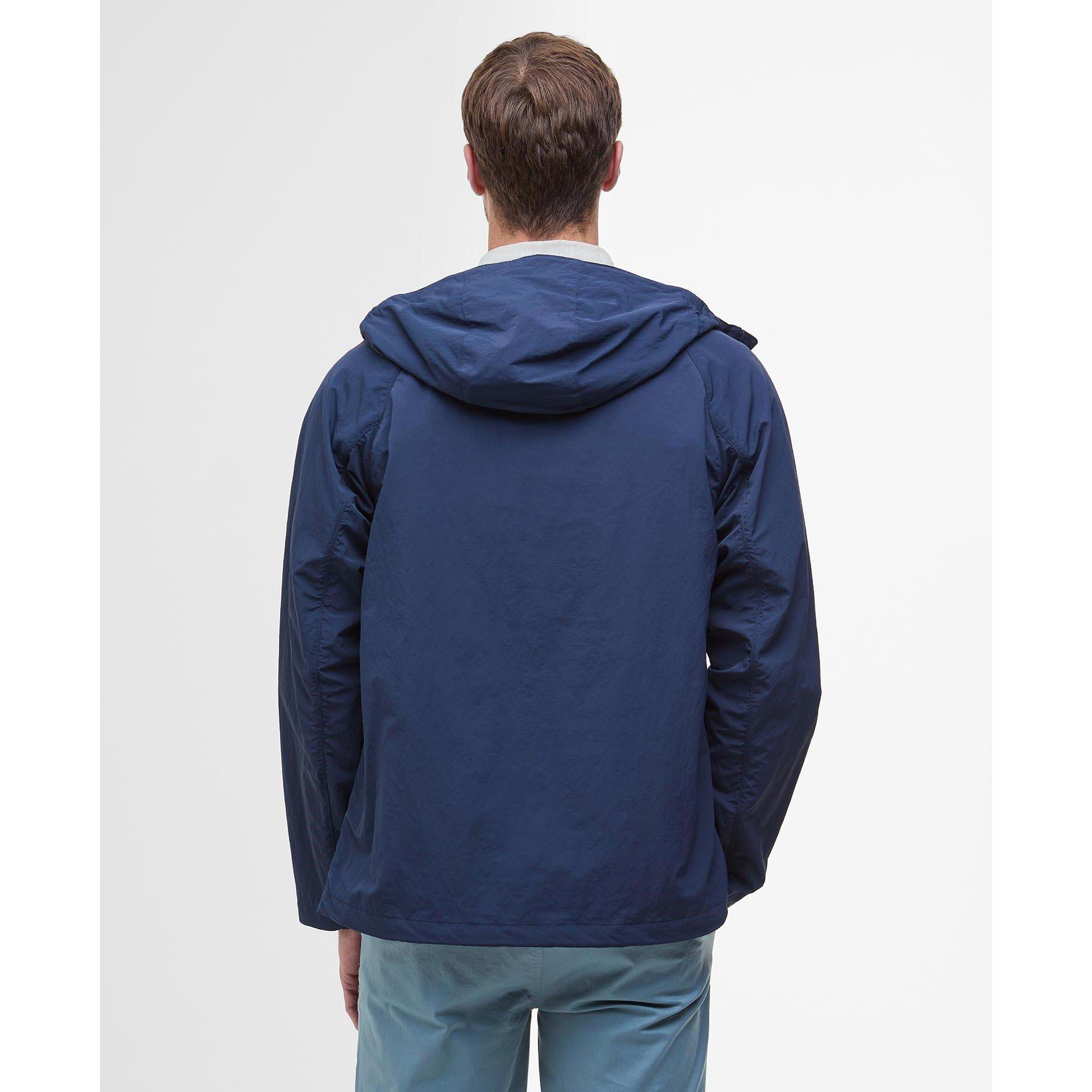 Navy NY71 - Barbour - Men's Wylam Showerproof Long Sleeve Rain Anorak - 2