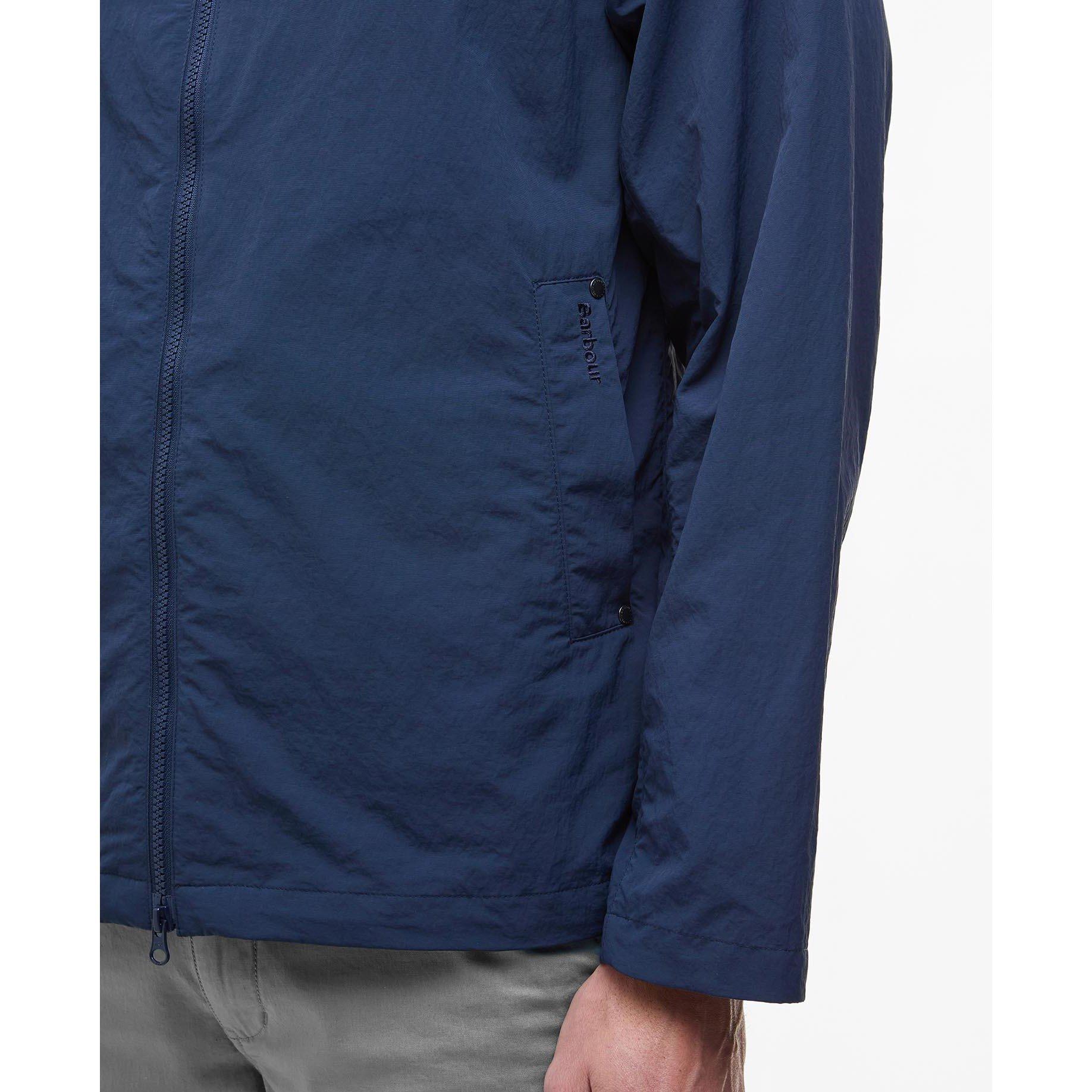 Navy NY71 - Barbour - Men's Wylam Showerproof Long Sleeve Rain Anorak - 5