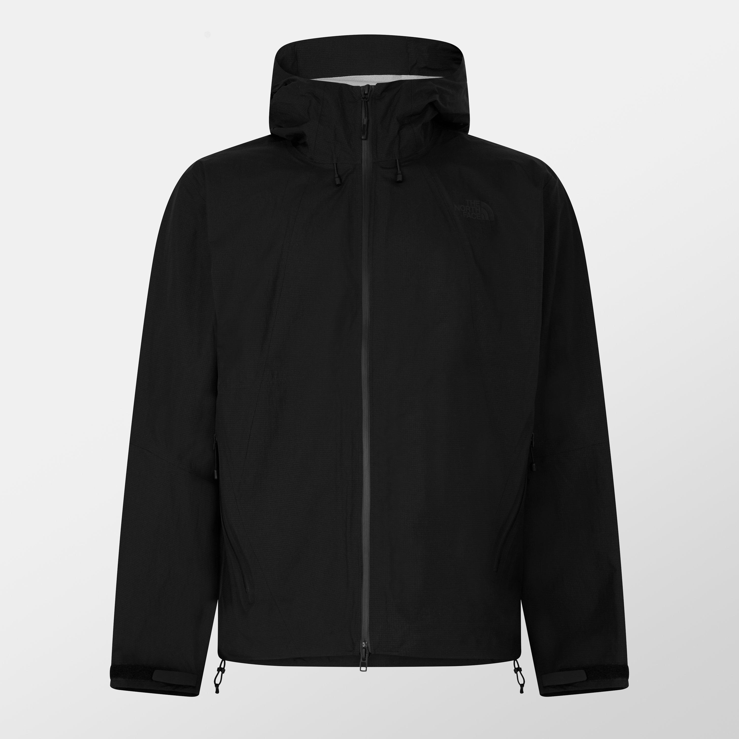The North Face Men's Packable Waterproof Windproof Concealed Hood Rain Anorak - TNF Black - Small