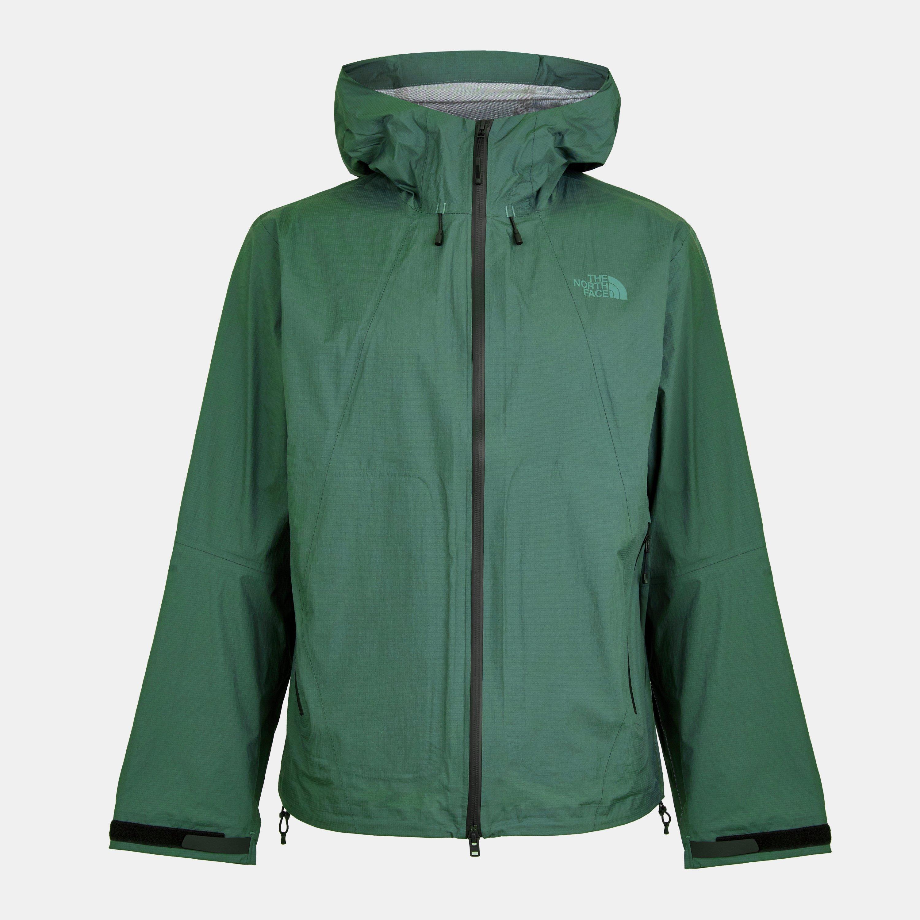 Duck Green - The North Face - Men's Packable Waterproof Windproof Concealed Hood Rain Anorak - 1