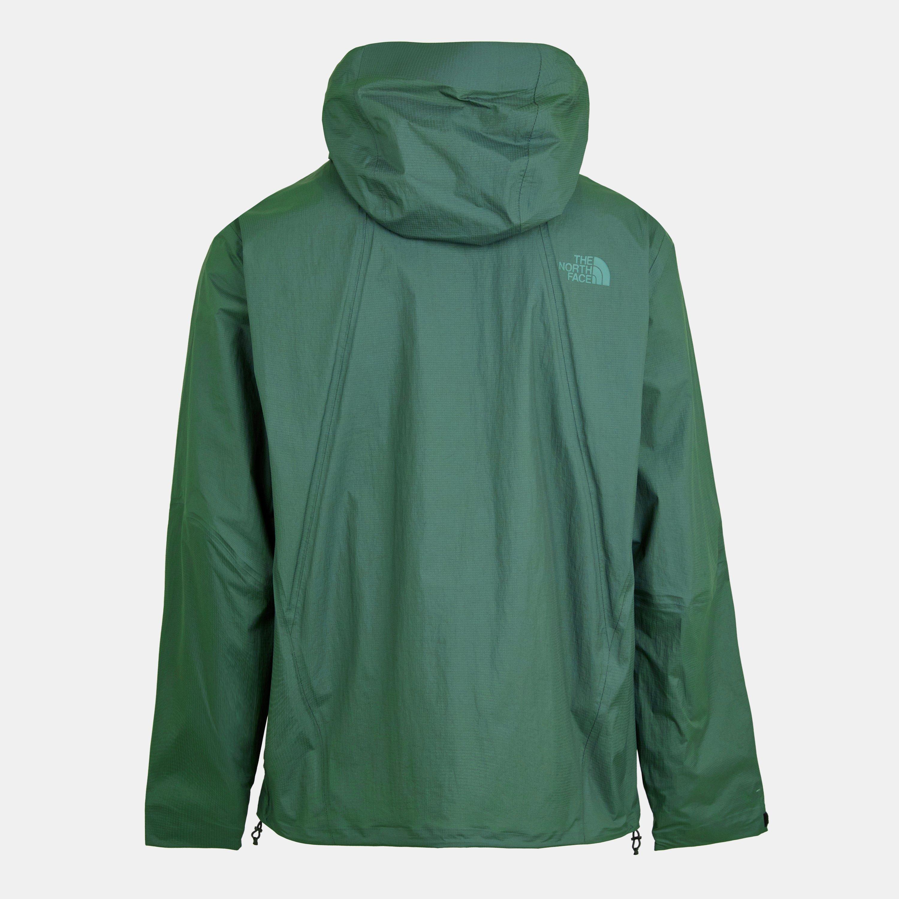 Duck Green - The North Face - Men's Packable Waterproof Windproof Concealed Hood Rain Anorak - 2