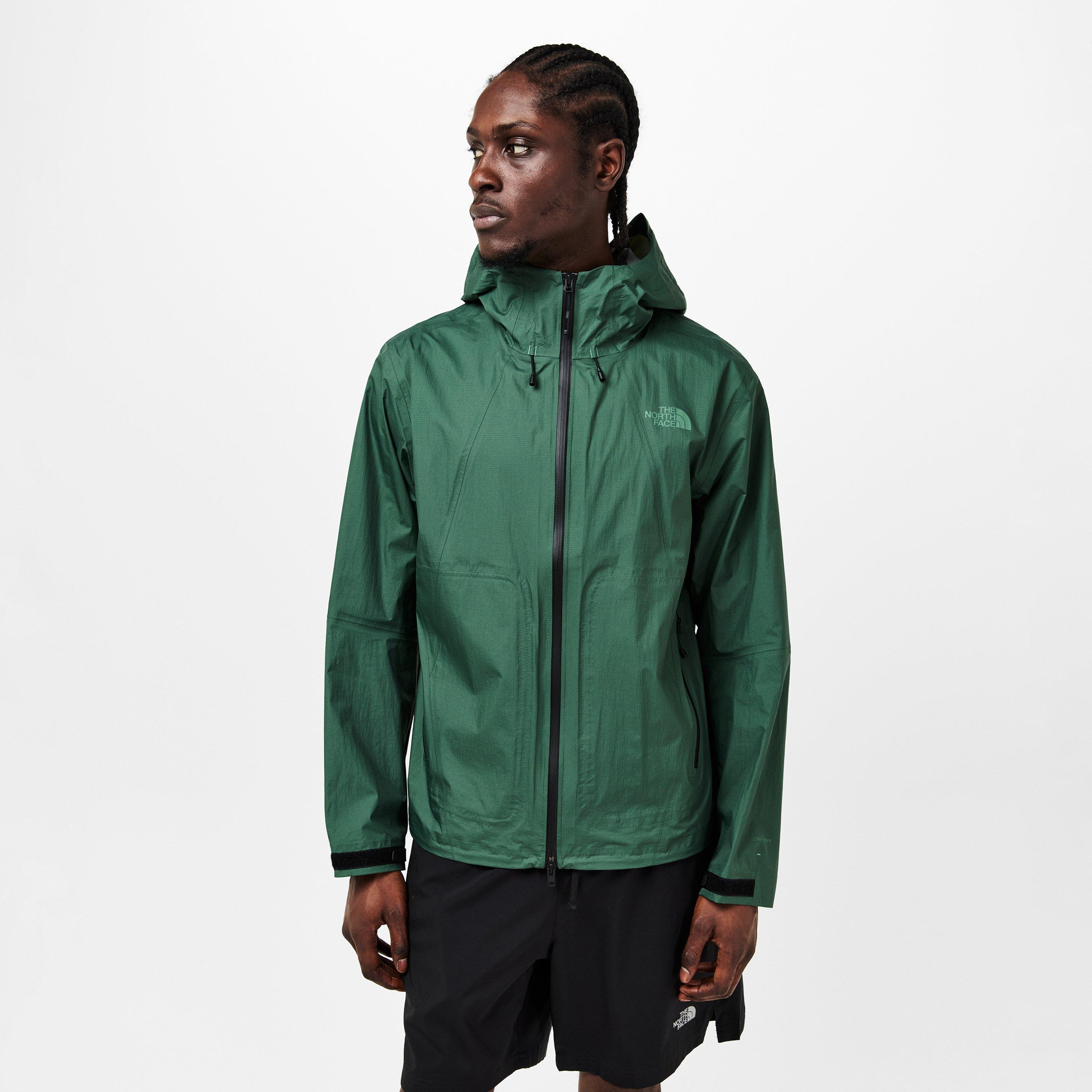 Duck Green - The North Face - Men's Packable Waterproof Windproof Concealed Hood Rain Anorak - 3
