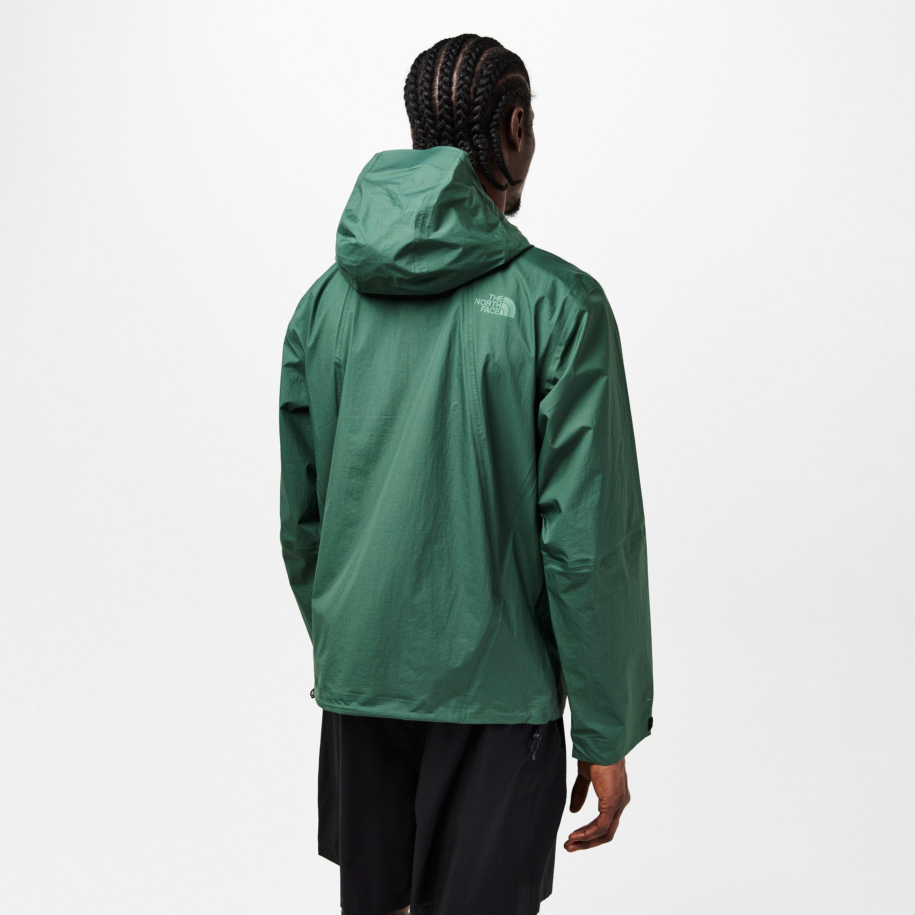 Duck Green - The North Face - Men's Packable Waterproof Windproof Concealed Hood Rain Anorak - 4
