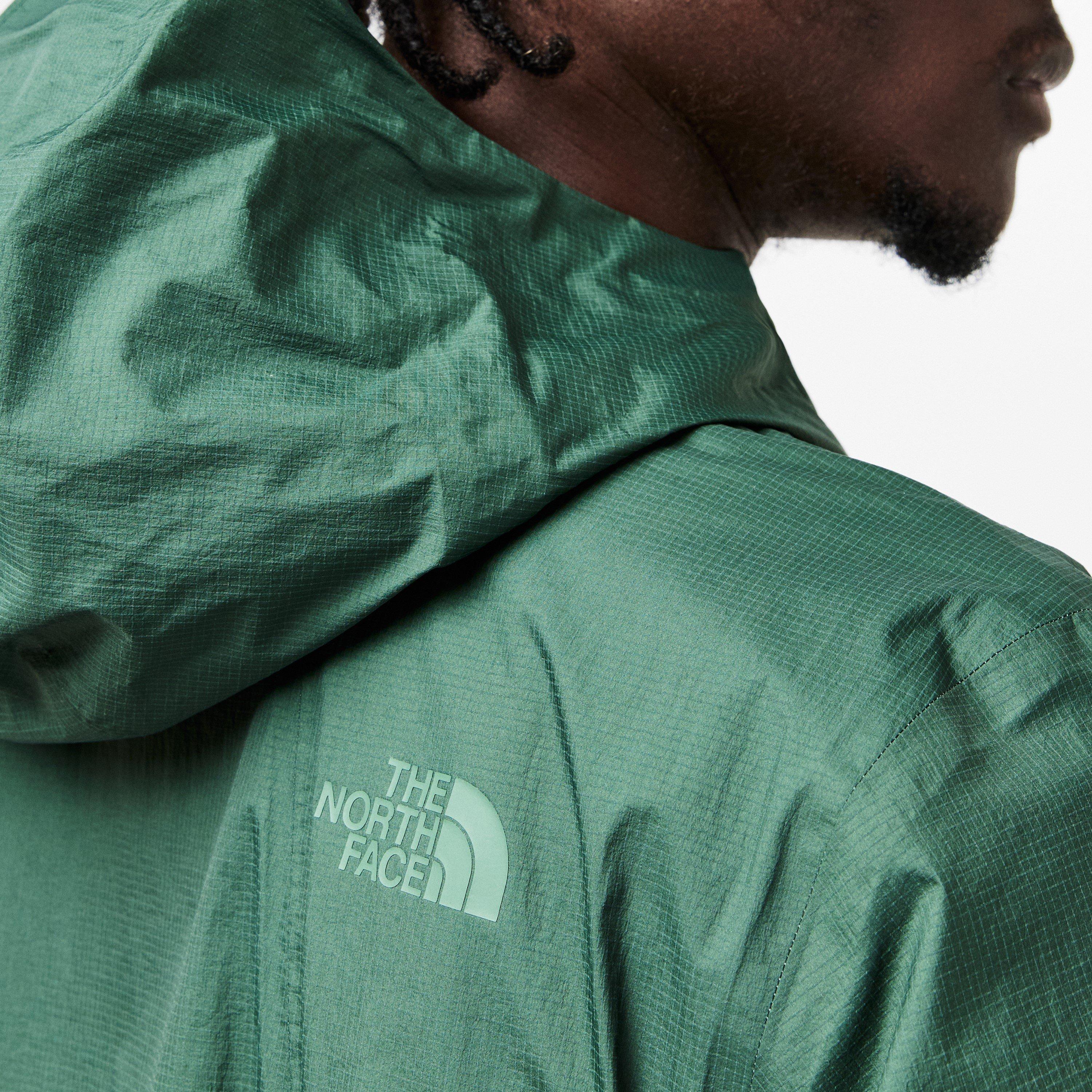 Duck Green - The North Face - Men's Packable Waterproof Windproof Concealed Hood Rain Anorak - 5