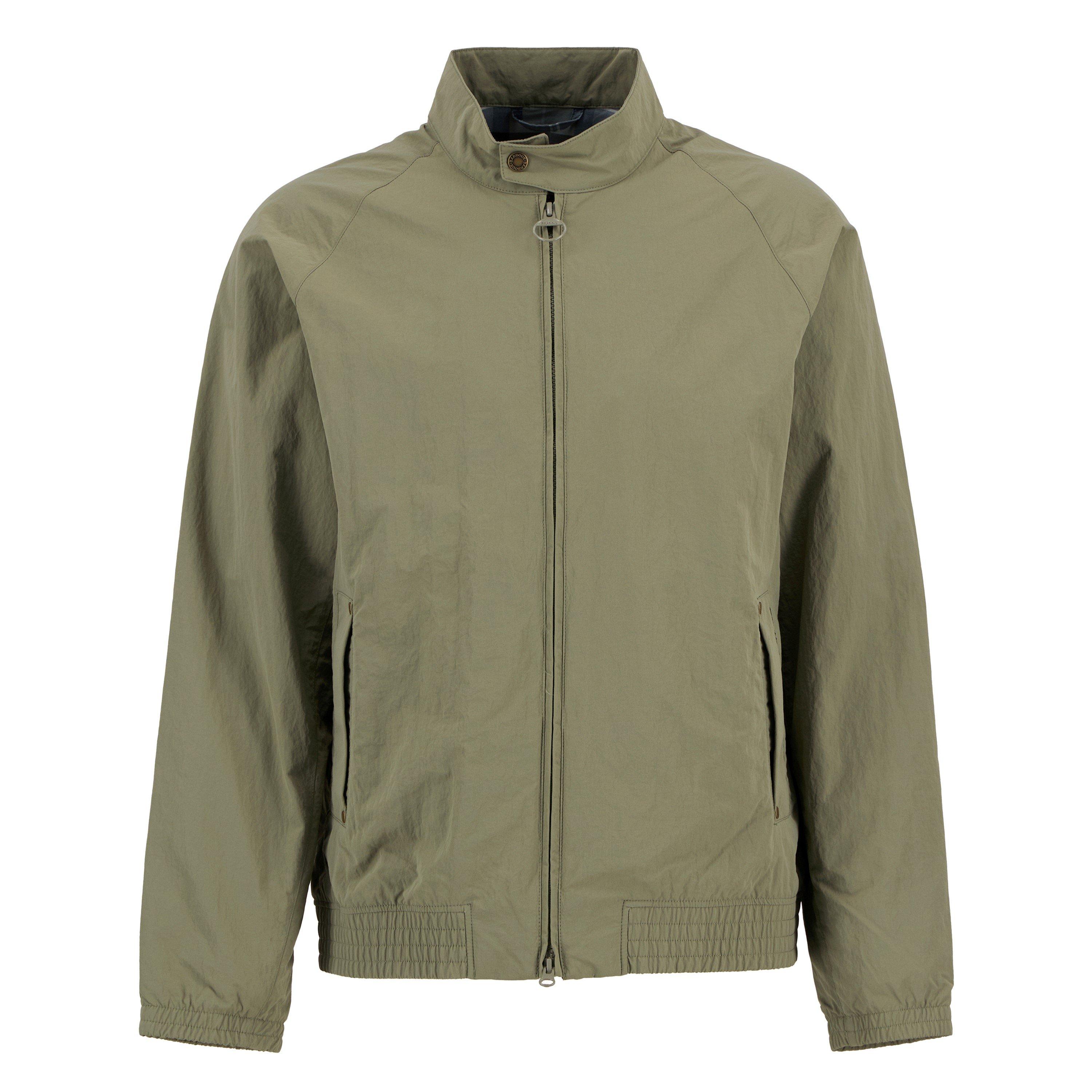 Olive/Highland - Barbour - Mens Royston Hooded Long Sleeve Hip Length Rain Anorak - 1