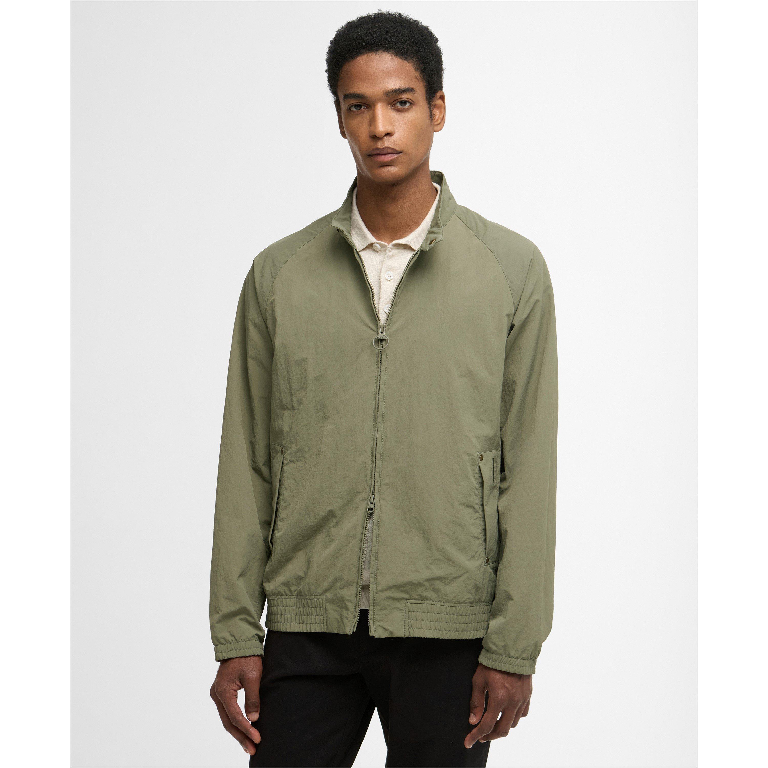 Olive/Highland - Barbour - Mens Royston Hooded Long Sleeve Hip Length Rain Anorak - 2