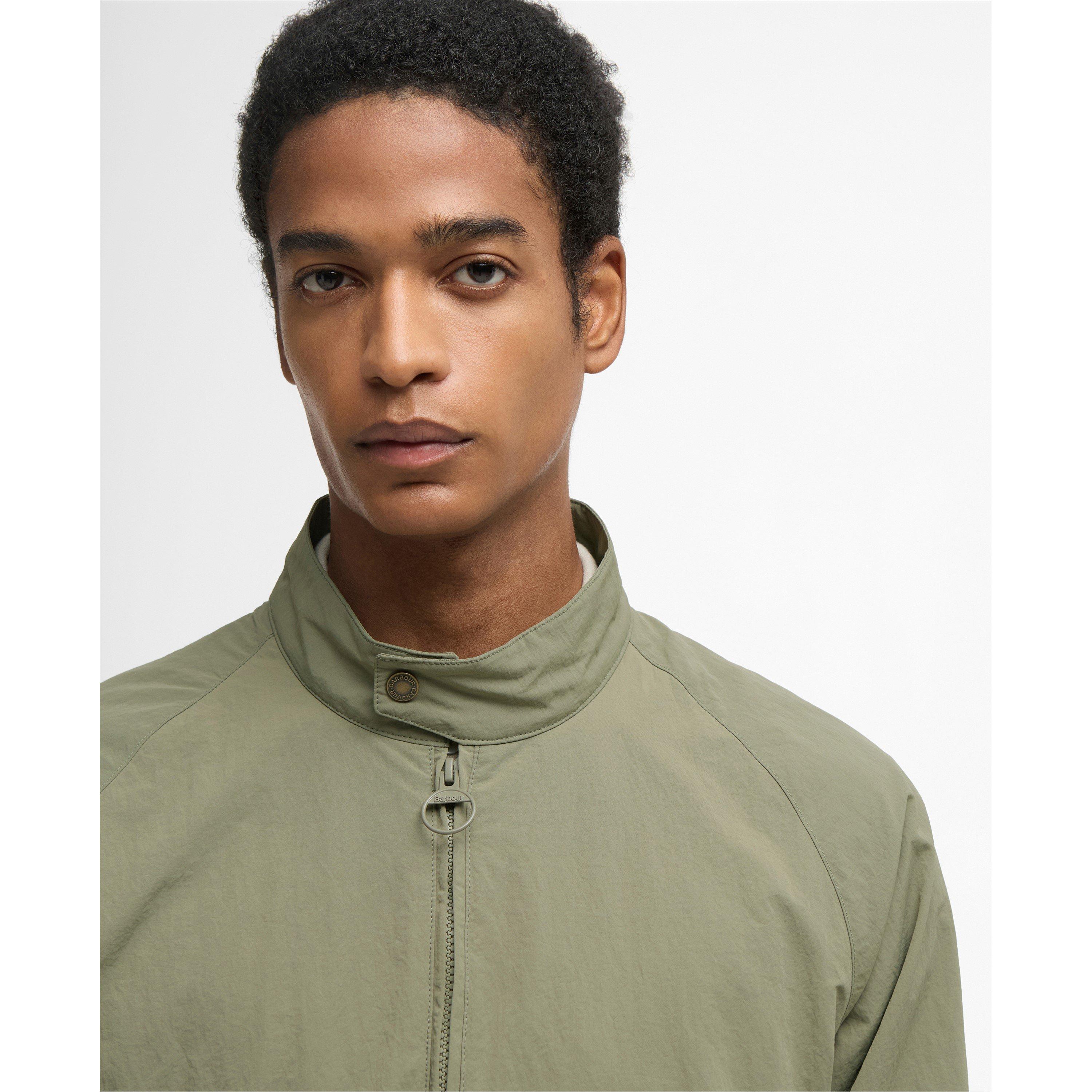 Olive/Highland - Barbour - Mens Royston Hooded Long Sleeve Hip Length Rain Anorak - 4